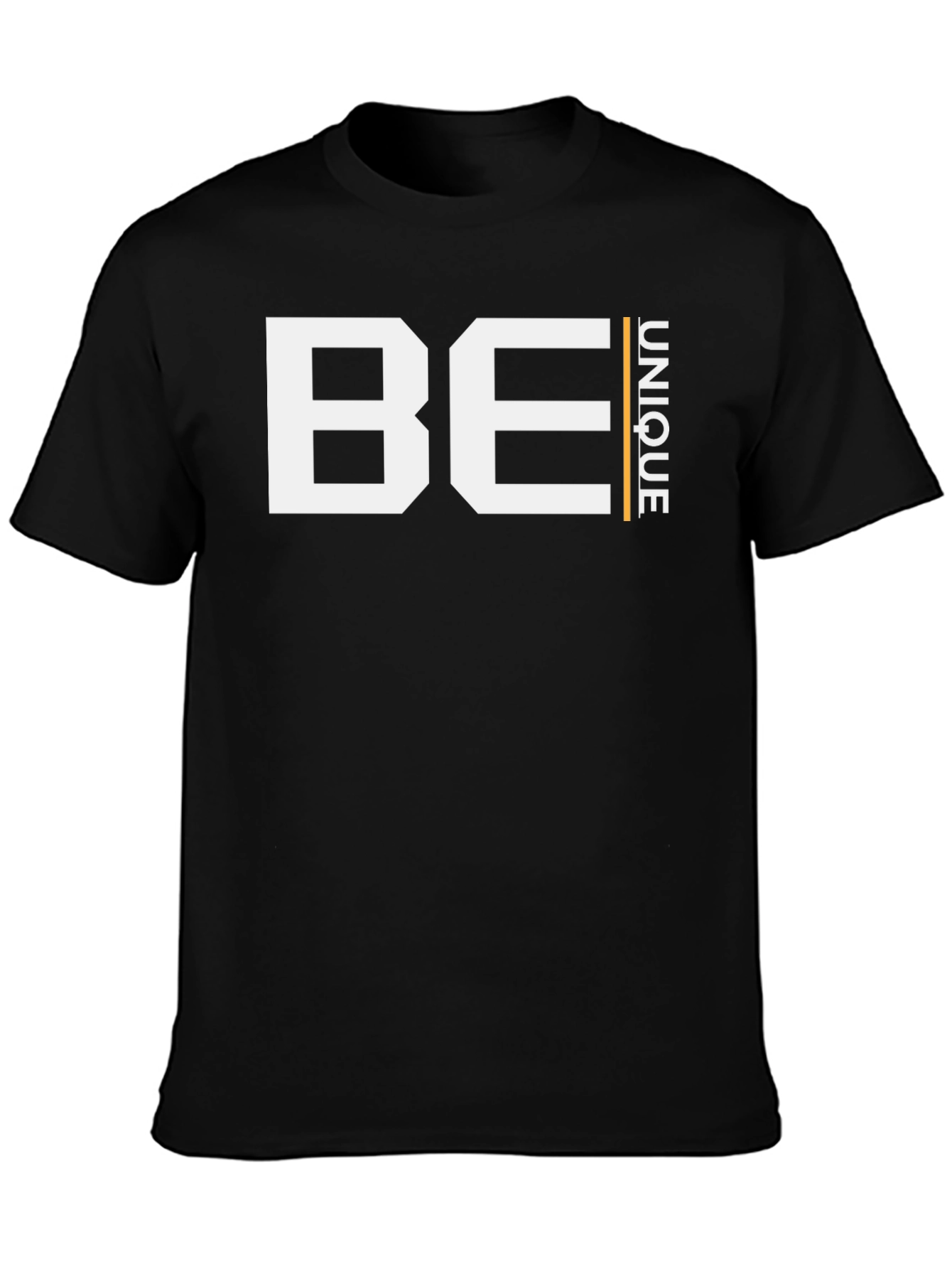 Be Unique Graphic Tee - Modern Black T-Shirt