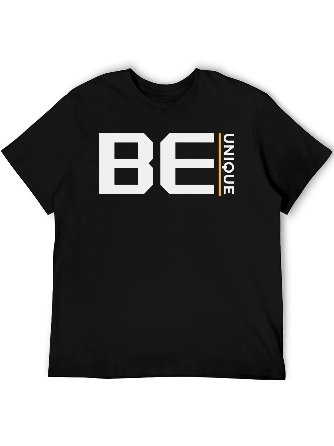 Be Unique Graphic Tee - Modern Black T-Shirt