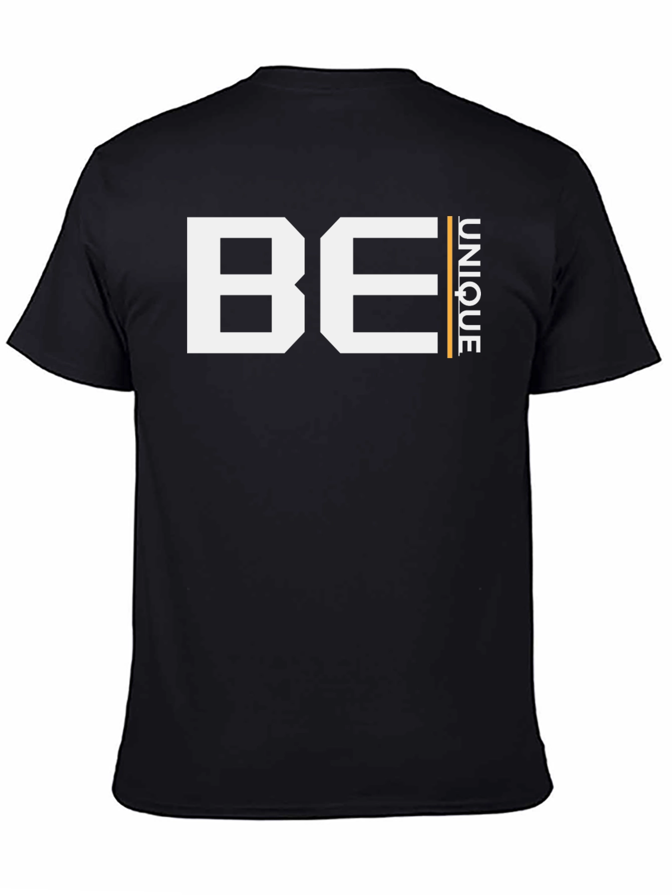 Be Unique Graphic Tee - Modern Black T-Shirt
