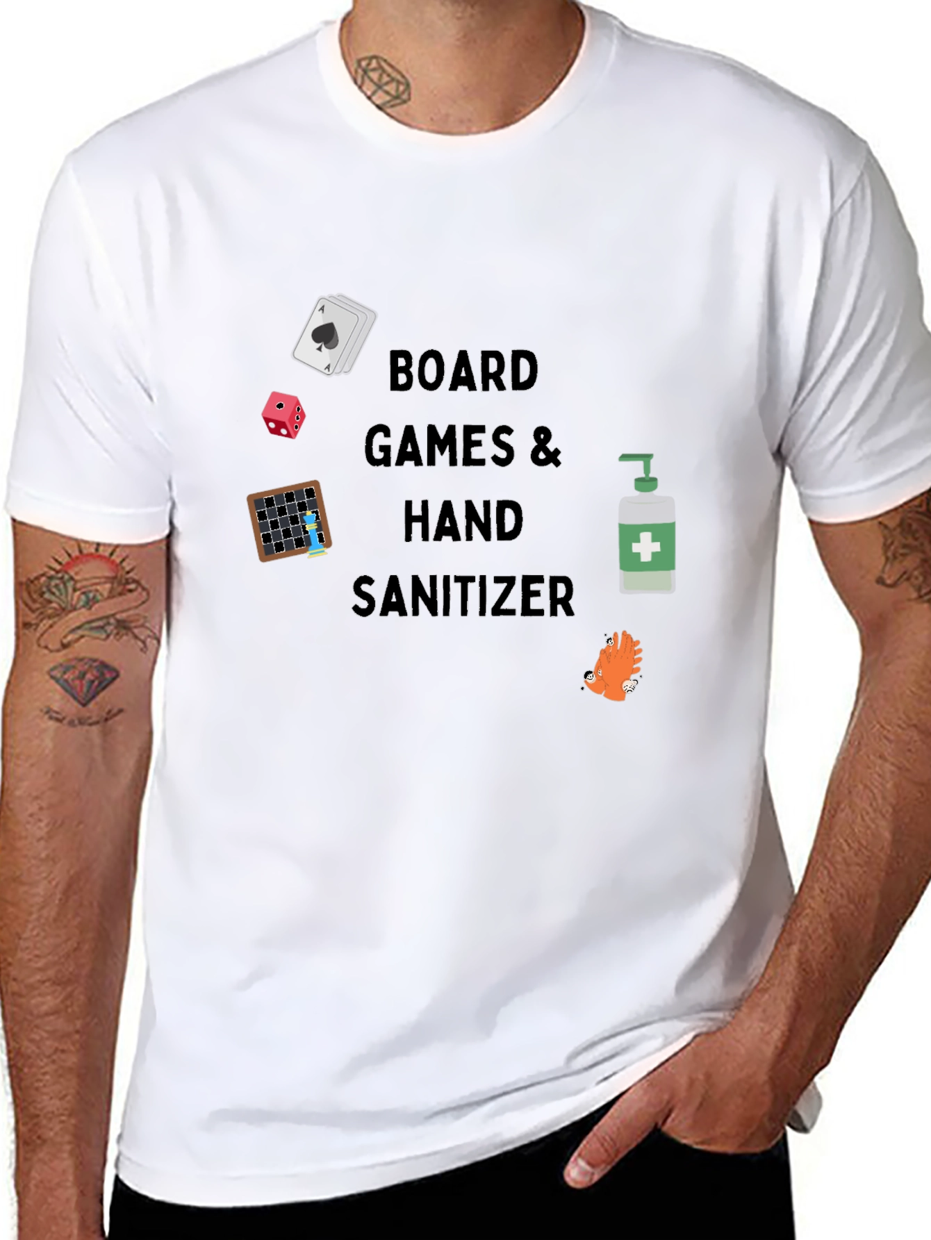Board Games & Hand Sanitizer Graphic Tee