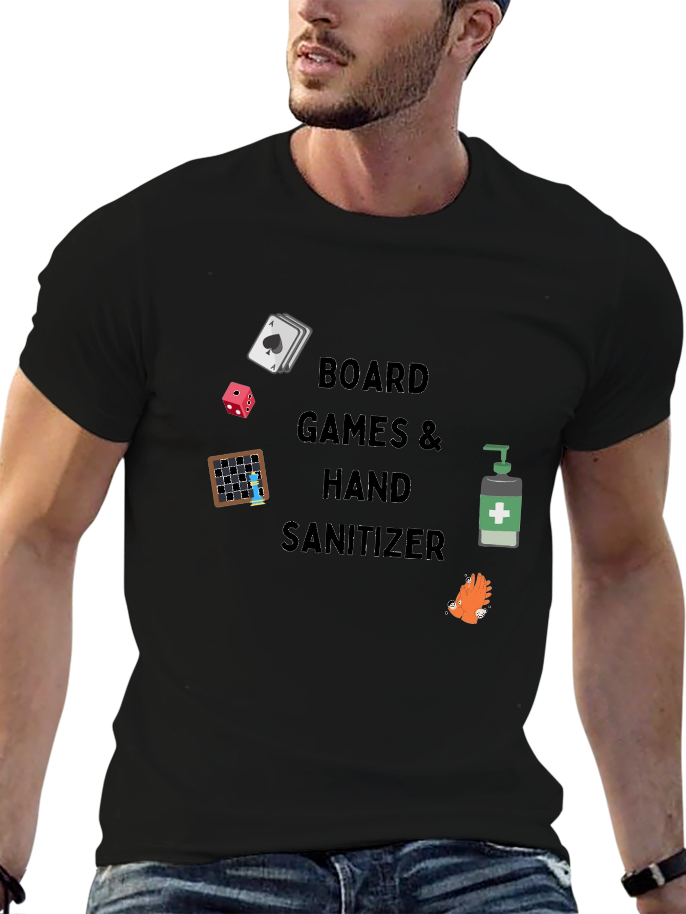 Board Games & Hand Sanitizer Graphic Tee