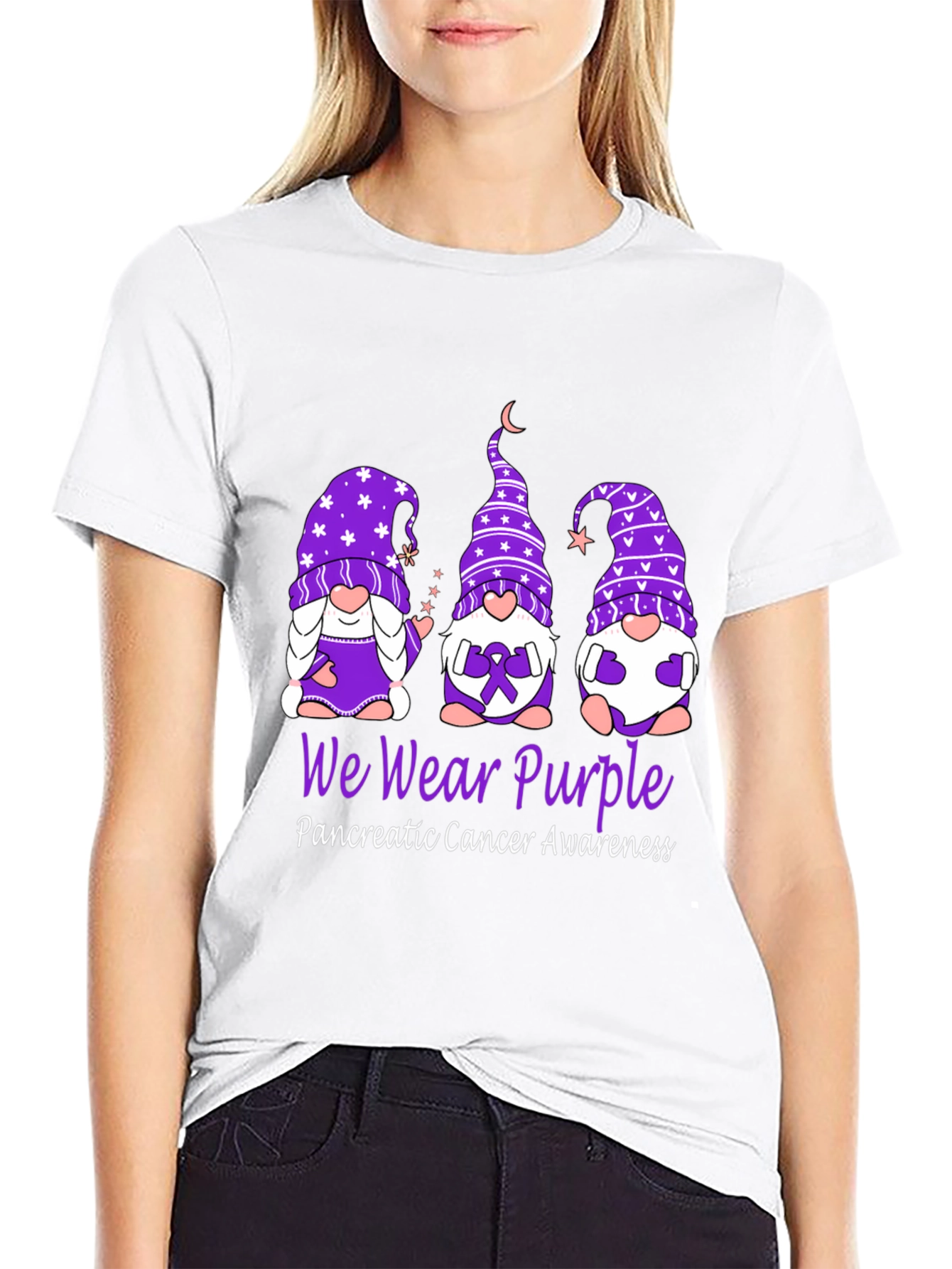 We Wear Purple Pancreatic Cancer Awareness T-Shirt