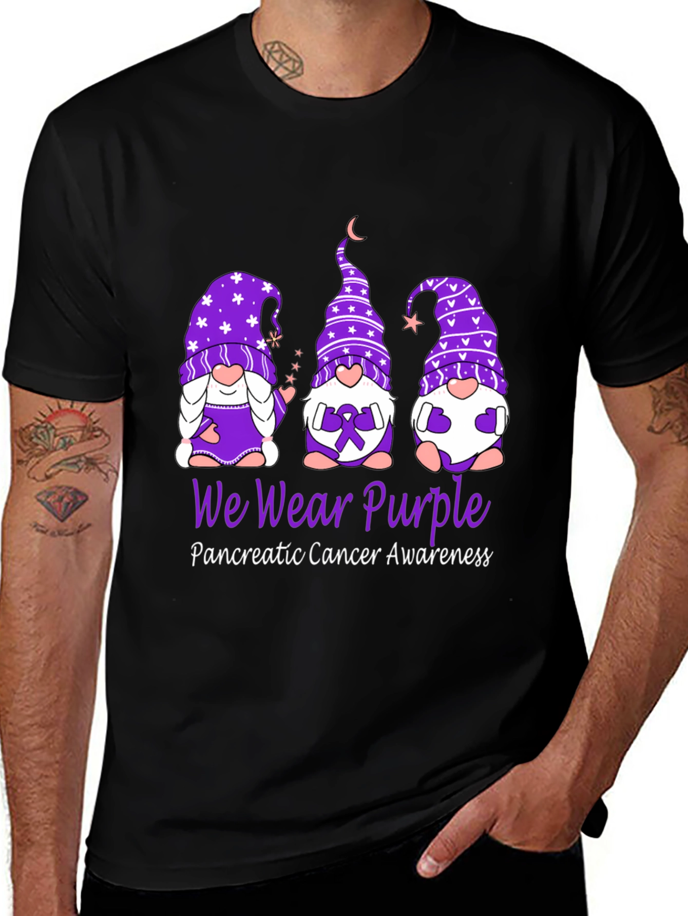 We Wear Purple Pancreatic Cancer Awareness T-Shirt