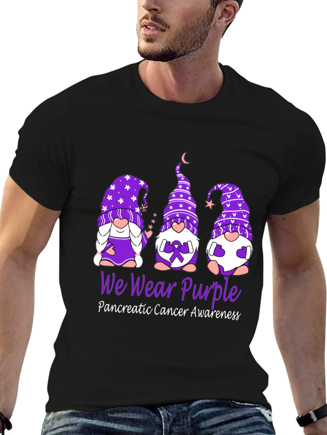 We Wear Purple Pancreatic Cancer Awareness T-Shirt