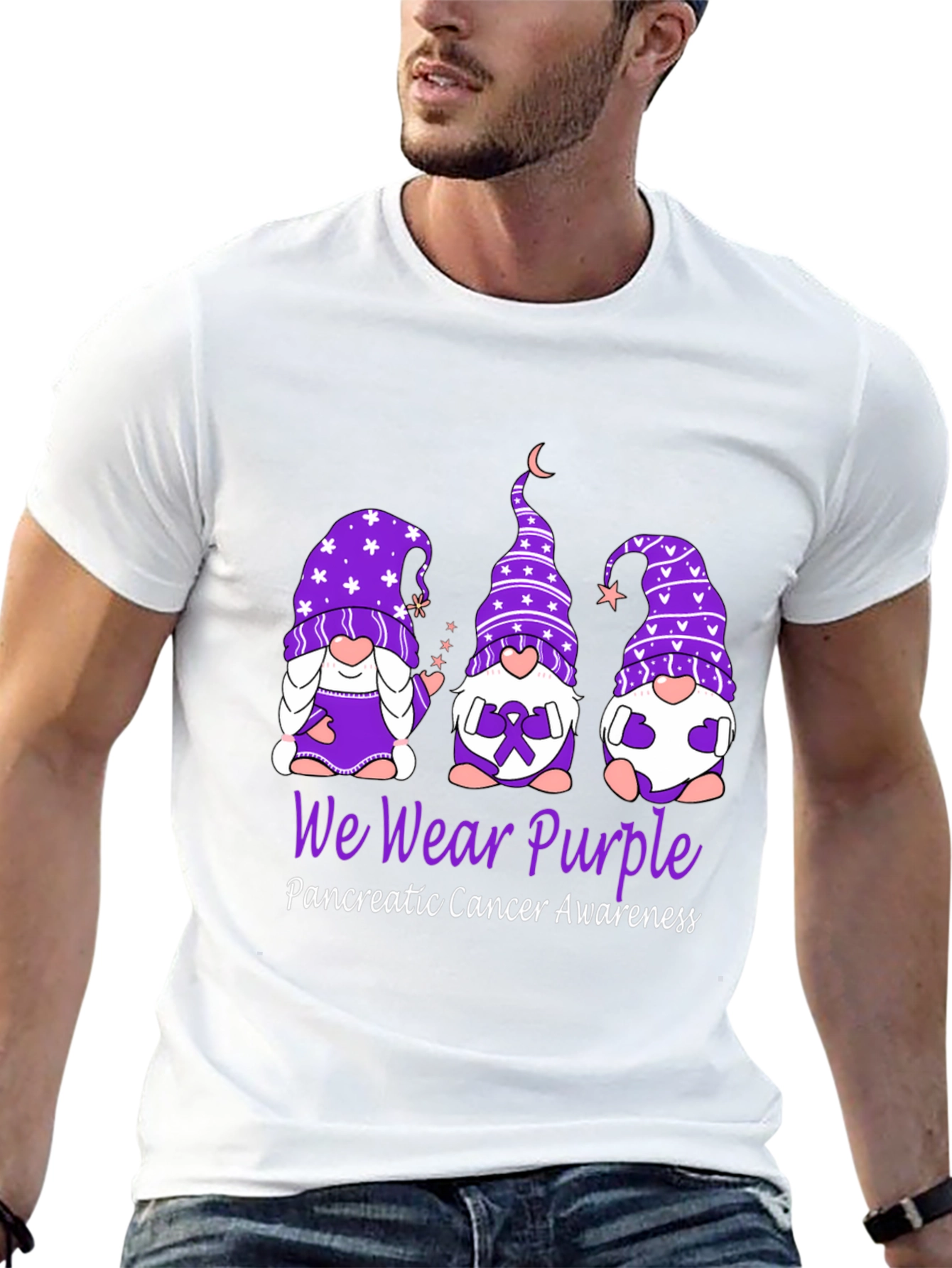 We Wear Purple Pancreatic Cancer Awareness T-Shirt