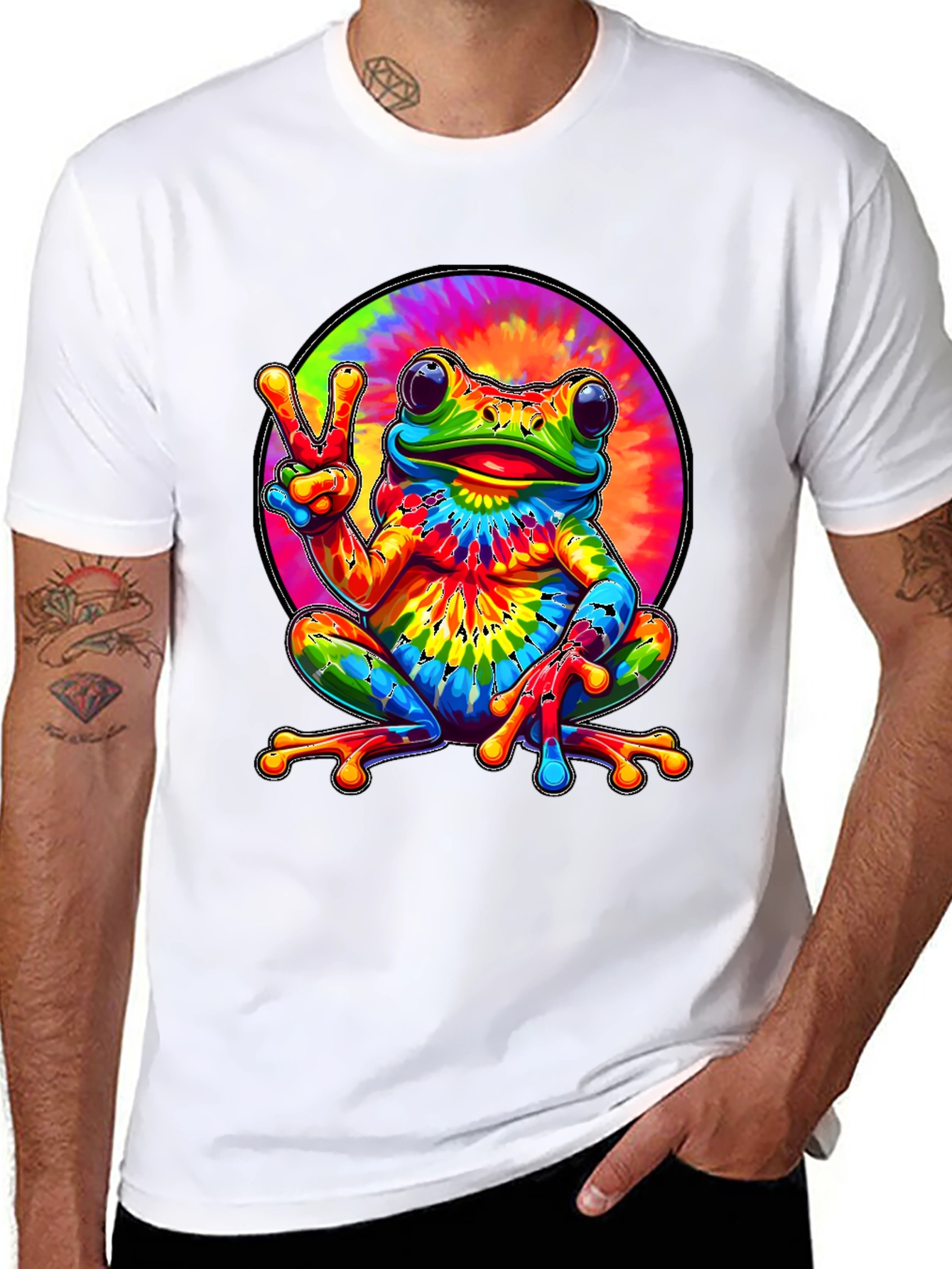 Tie Dye Frog Graphic Tee