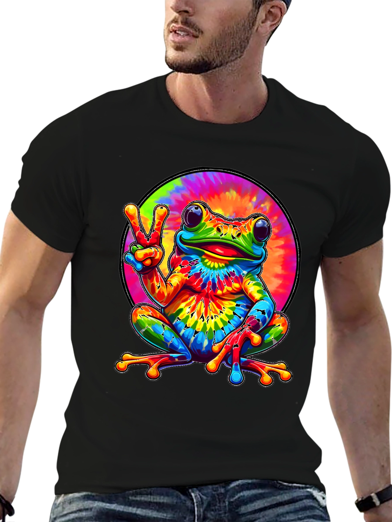 Tie Dye Frog Graphic Tee