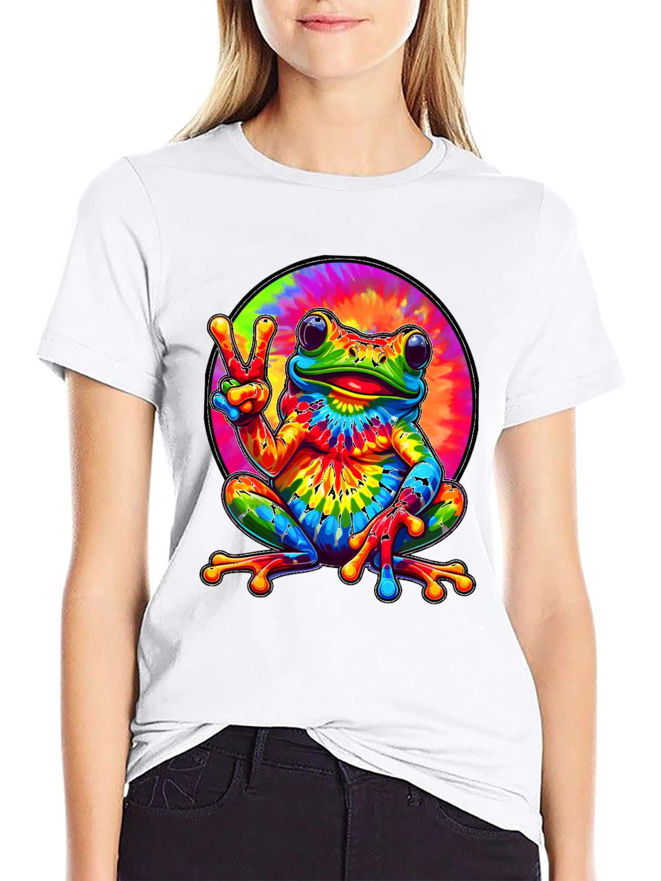Tie Dye Frog Graphic Tee