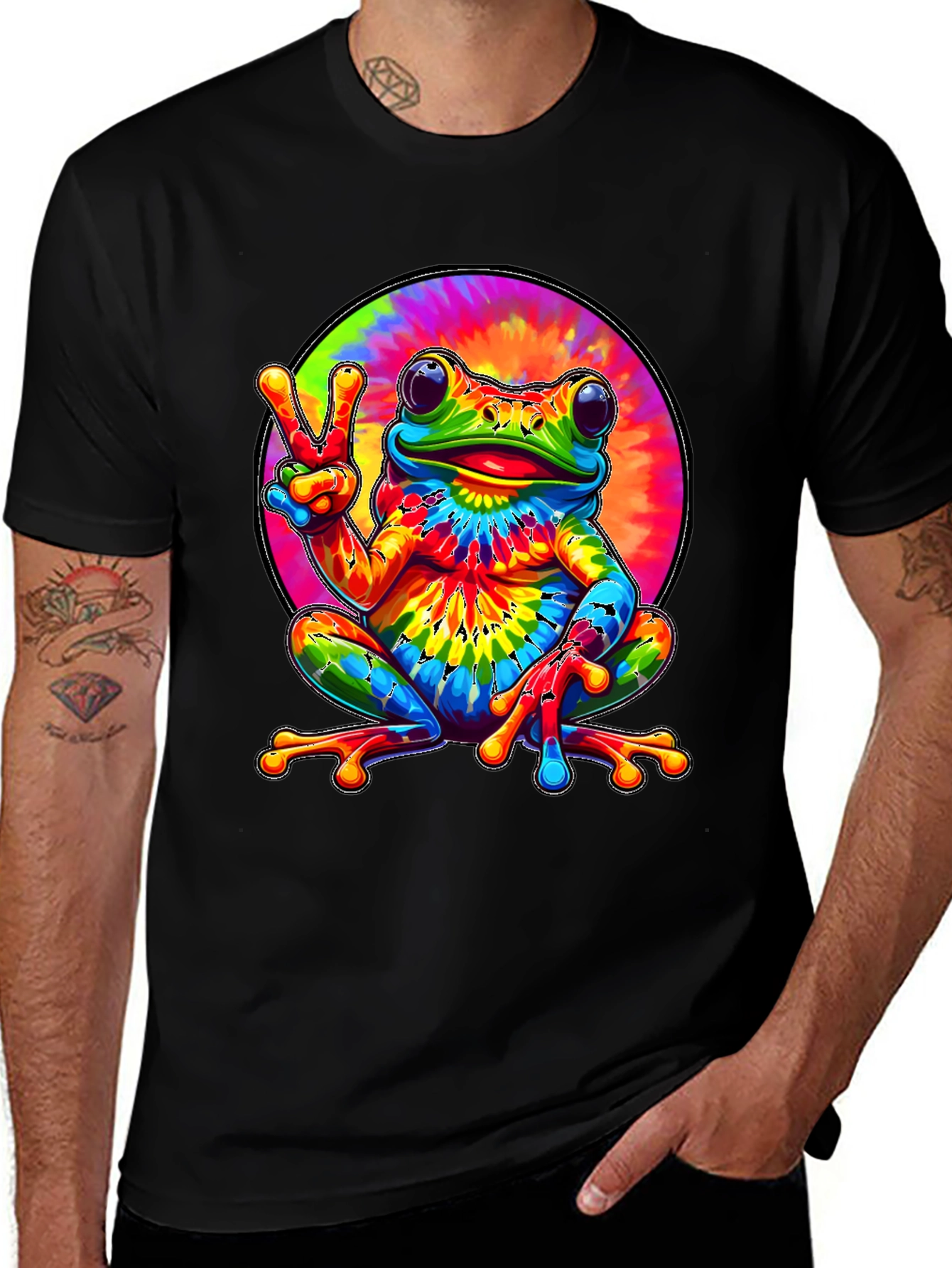 Tie Dye Frog Graphic Tee