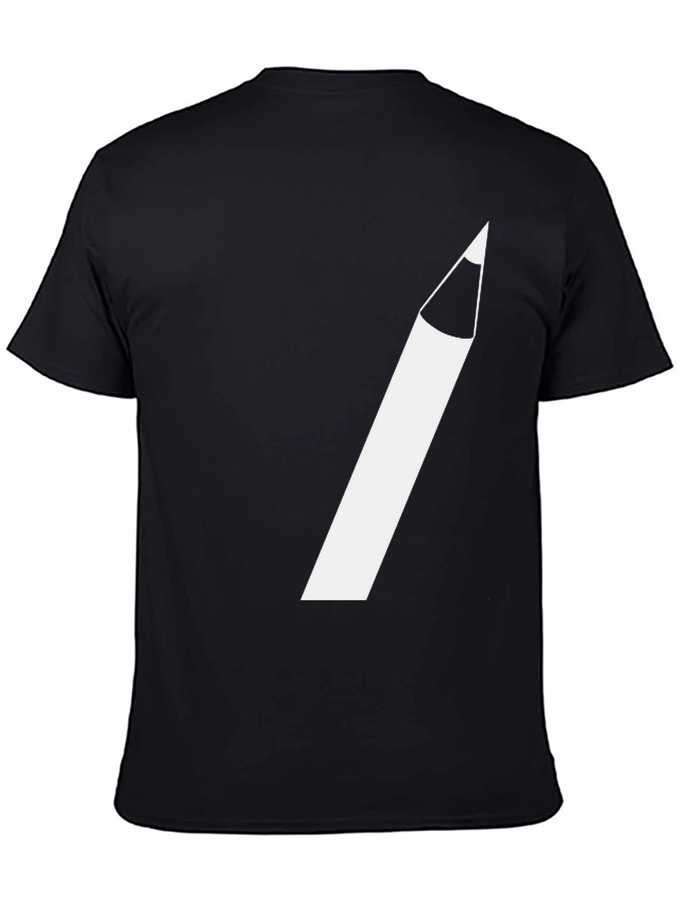Pencil Graphic Tee - Creative Black T-Shirt