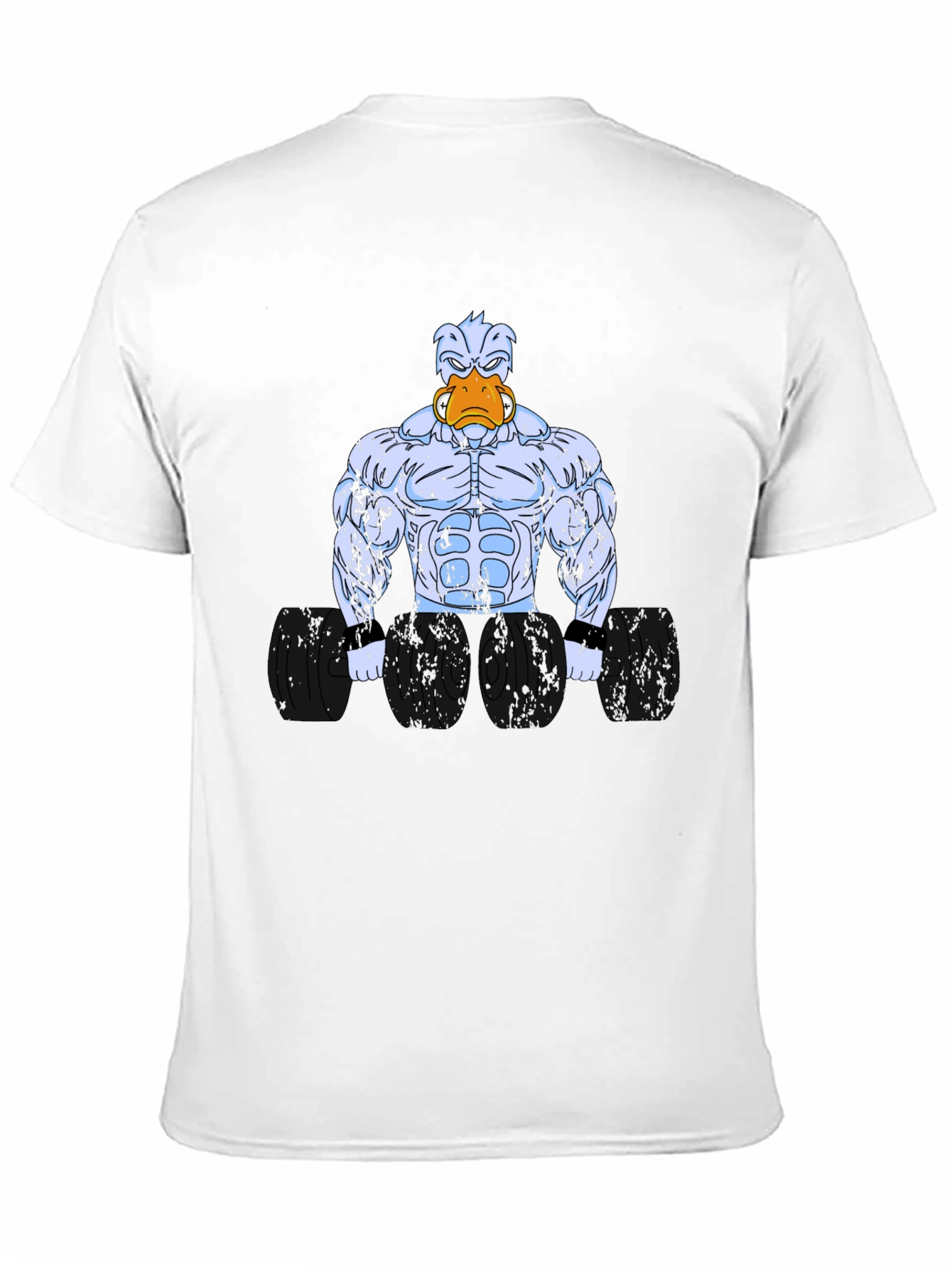Duck Muscle T-Shirt - Black Cartoon Graphic Tee