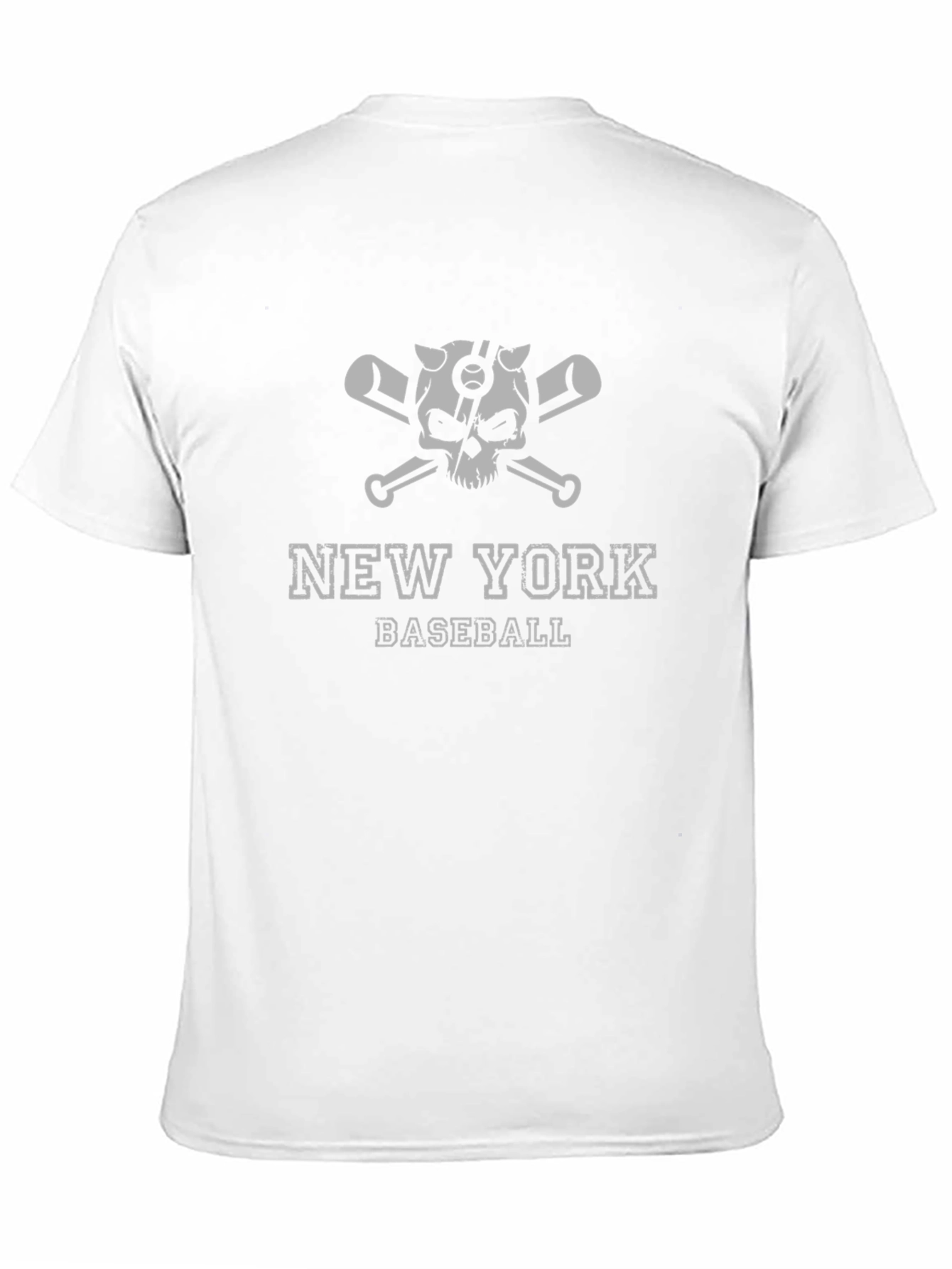 New York Baseball Skull Graphic T-Shirt