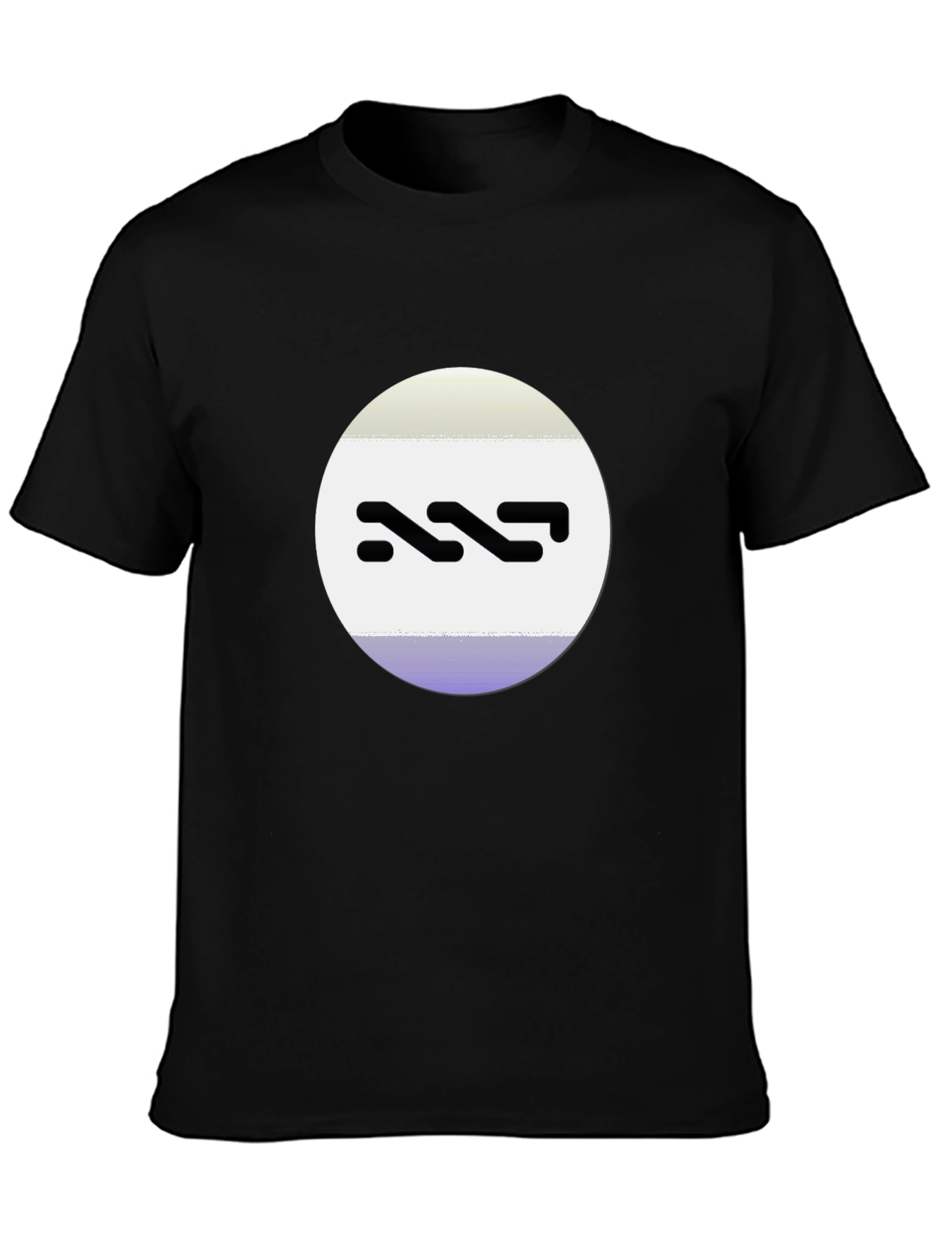 Modern Black T-Shirt with Abstract Logo Design