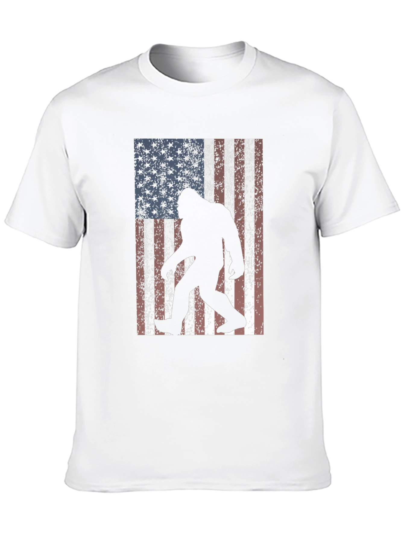 Bigfoot American Flag Graphic T-Shirt