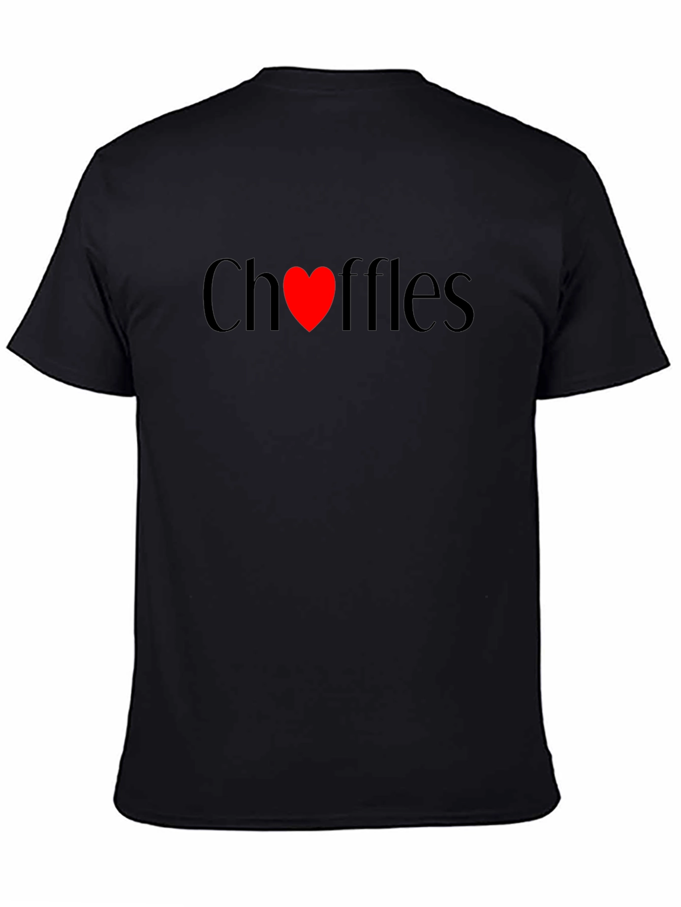 Choffles Love Heart Black Tee - Unisex