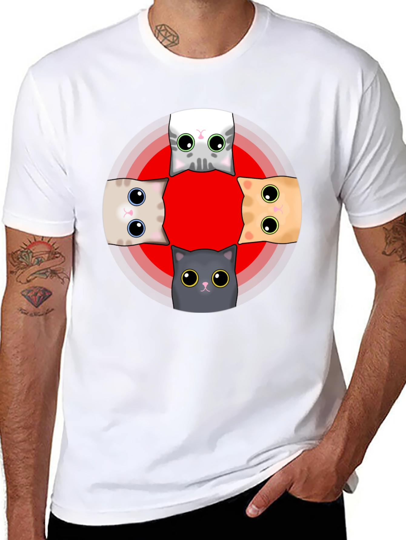 Cute Cats T-Shirt - Whimsical Graphic Tee