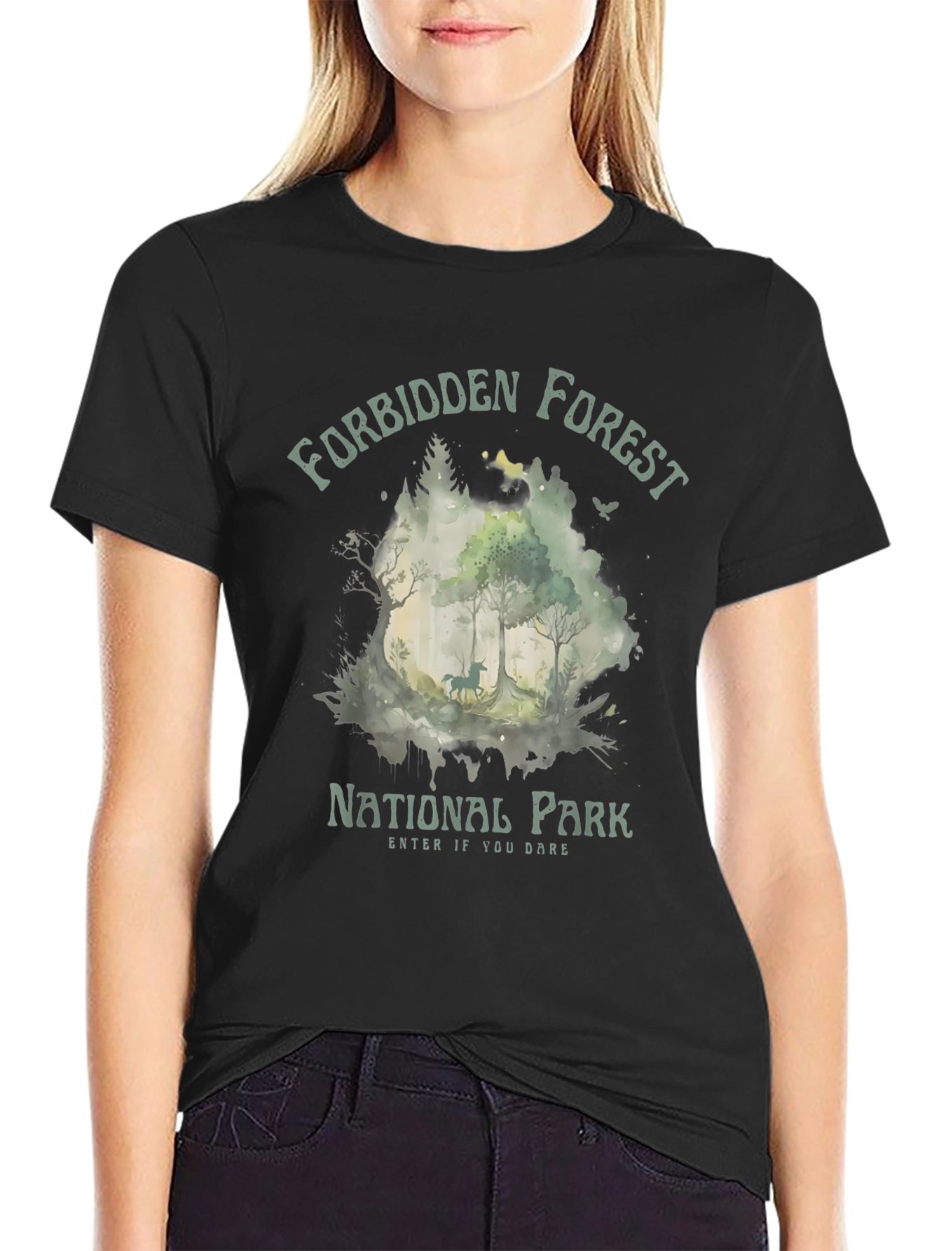 Forbidden Forest National Park Black T-Shirt