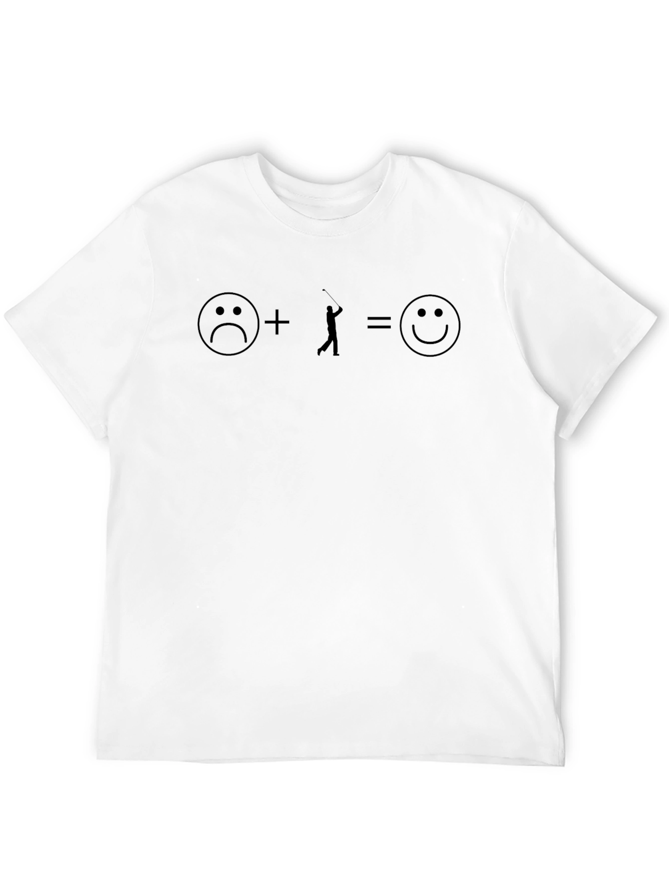 Golfing Happiness T-Shirt - Black Graphic Tee