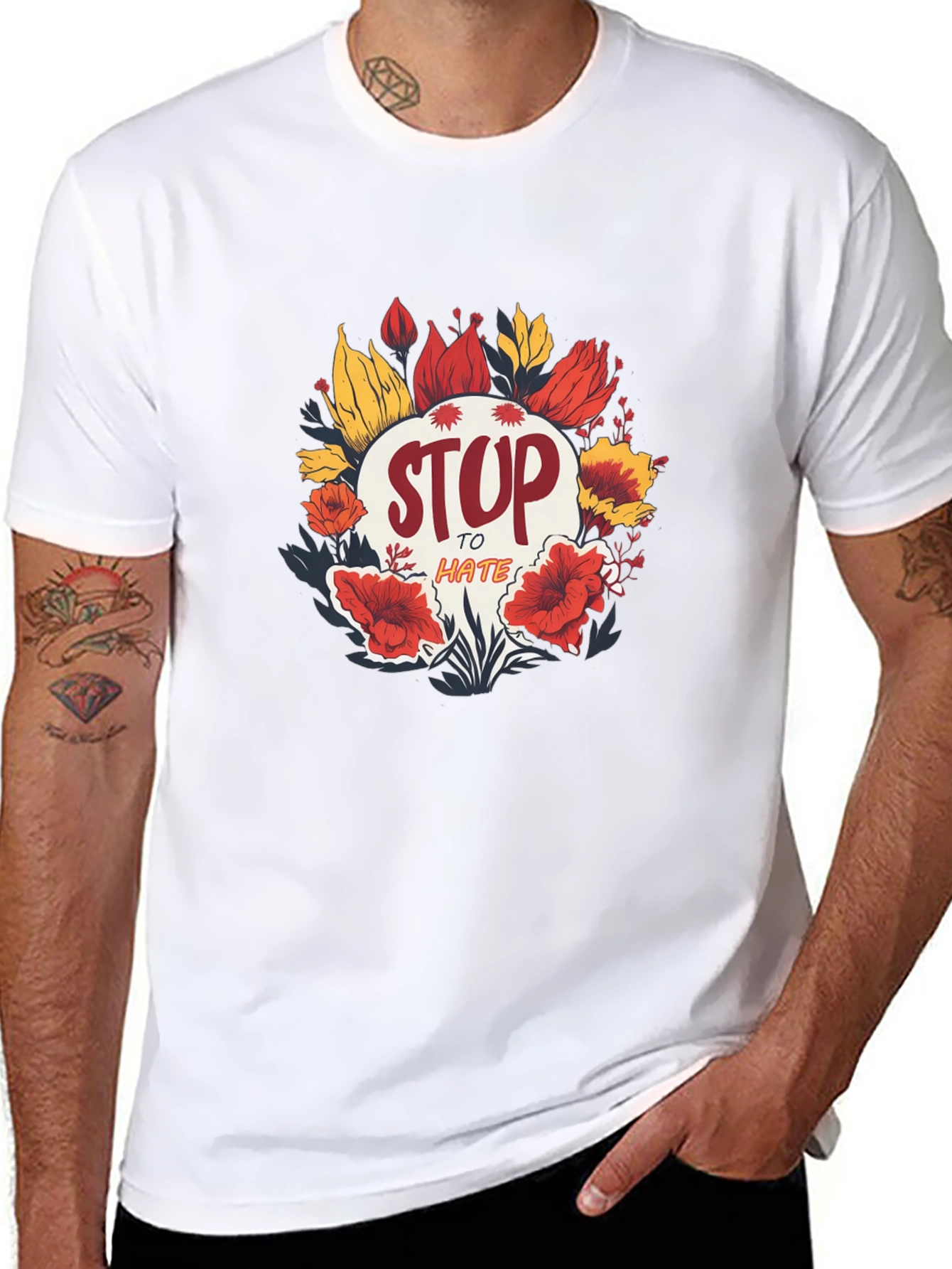Stop to Hate Graphic T-Shirt