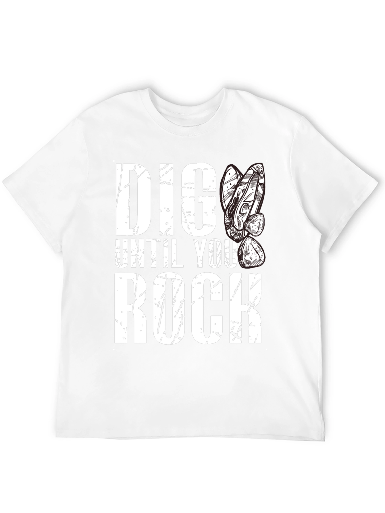 Dig Until You Rock Black Graphic Tee