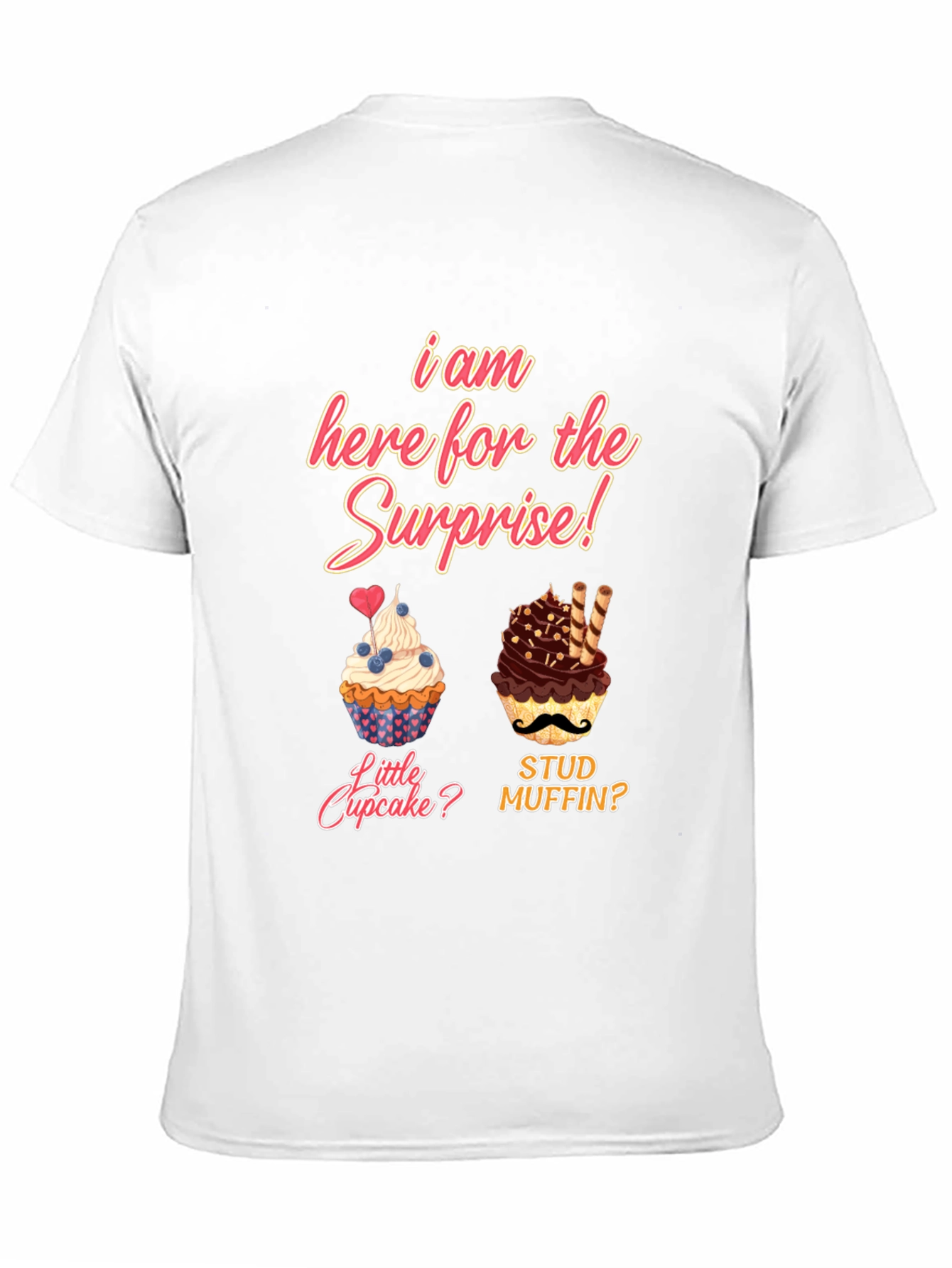 Surprise Cupcake & Stud Muffin Graphic Tee