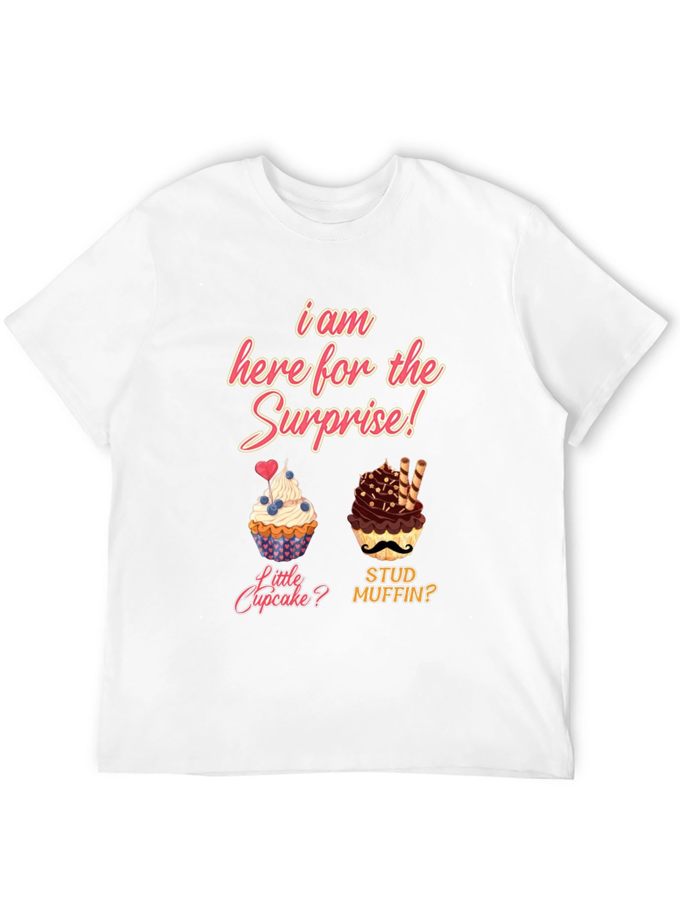 Surprise Cupcake & Stud Muffin Graphic Tee