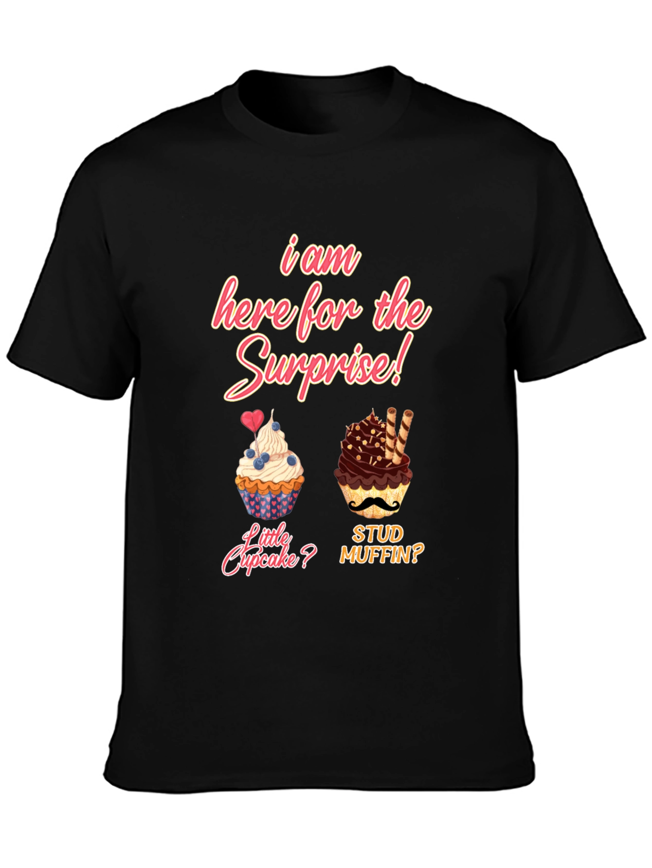 Surprise Cupcake & Stud Muffin Graphic Tee