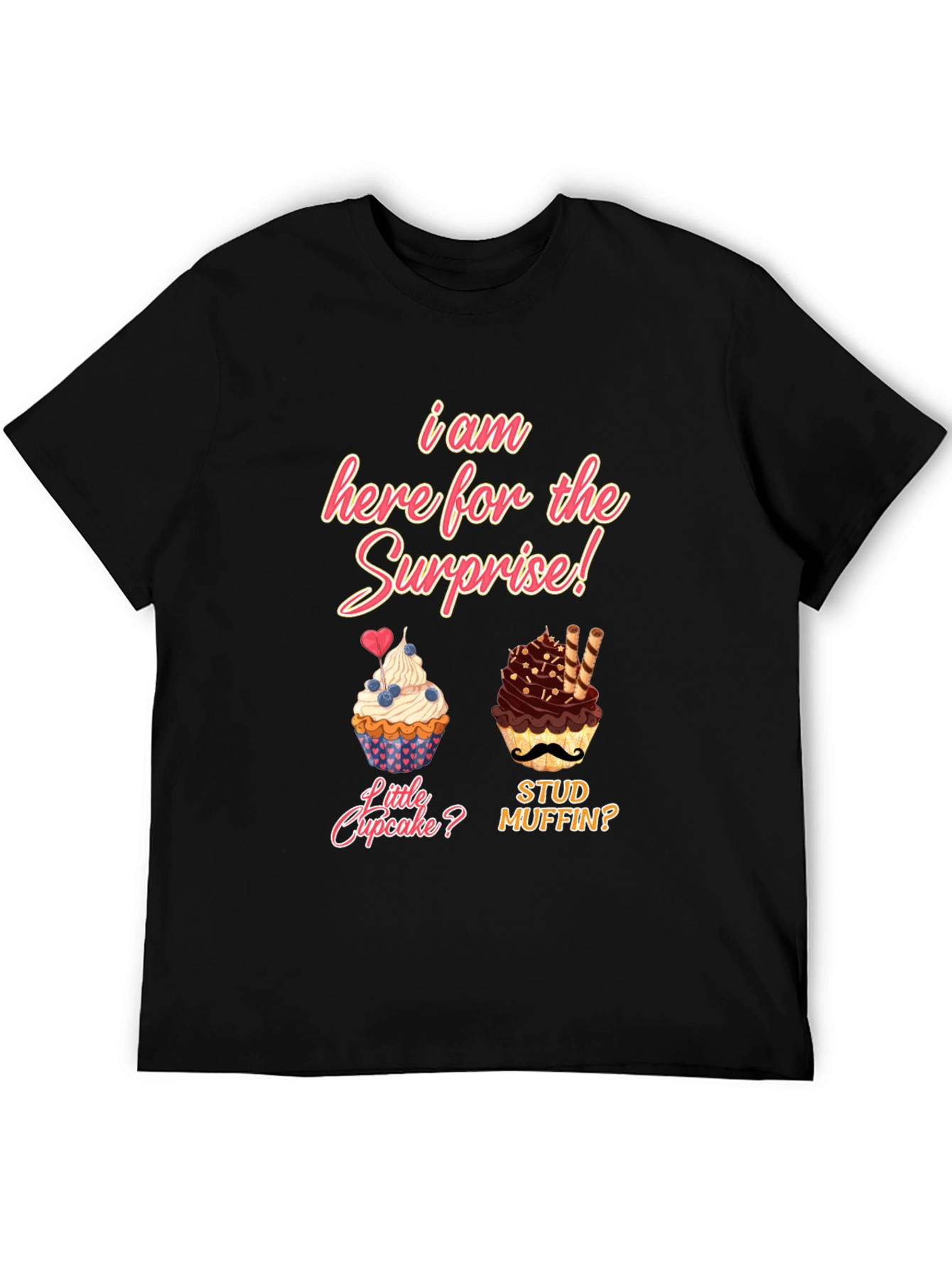 Surprise Cupcake & Stud Muffin Graphic Tee