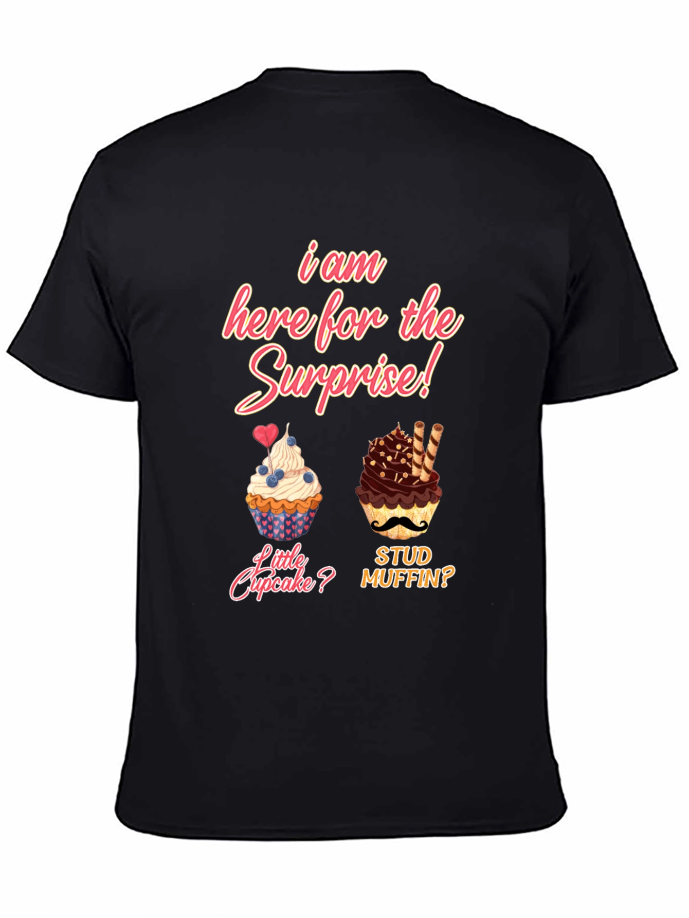 Surprise Cupcake & Stud Muffin Graphic Tee