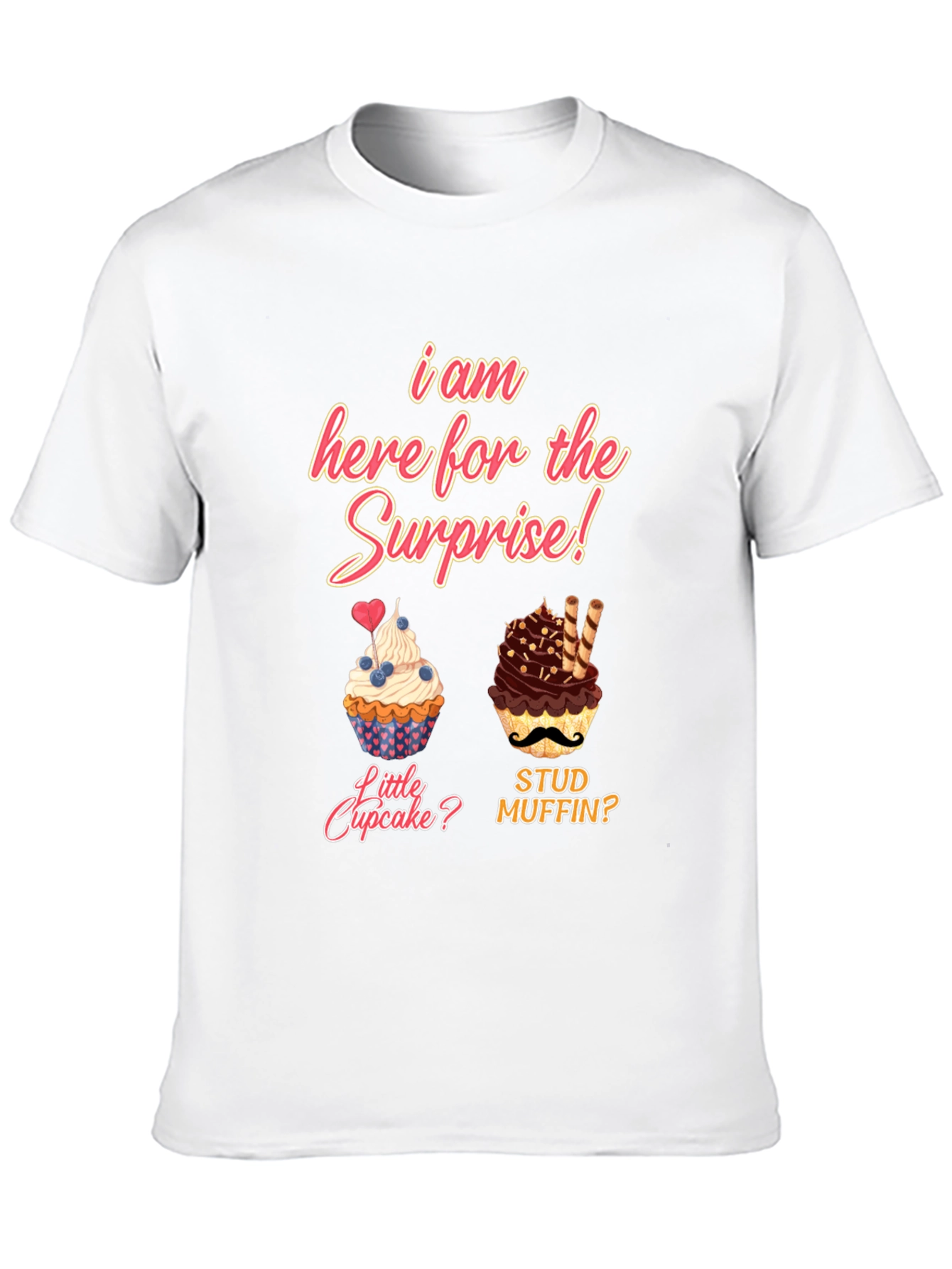 Surprise Cupcake & Stud Muffin Graphic Tee