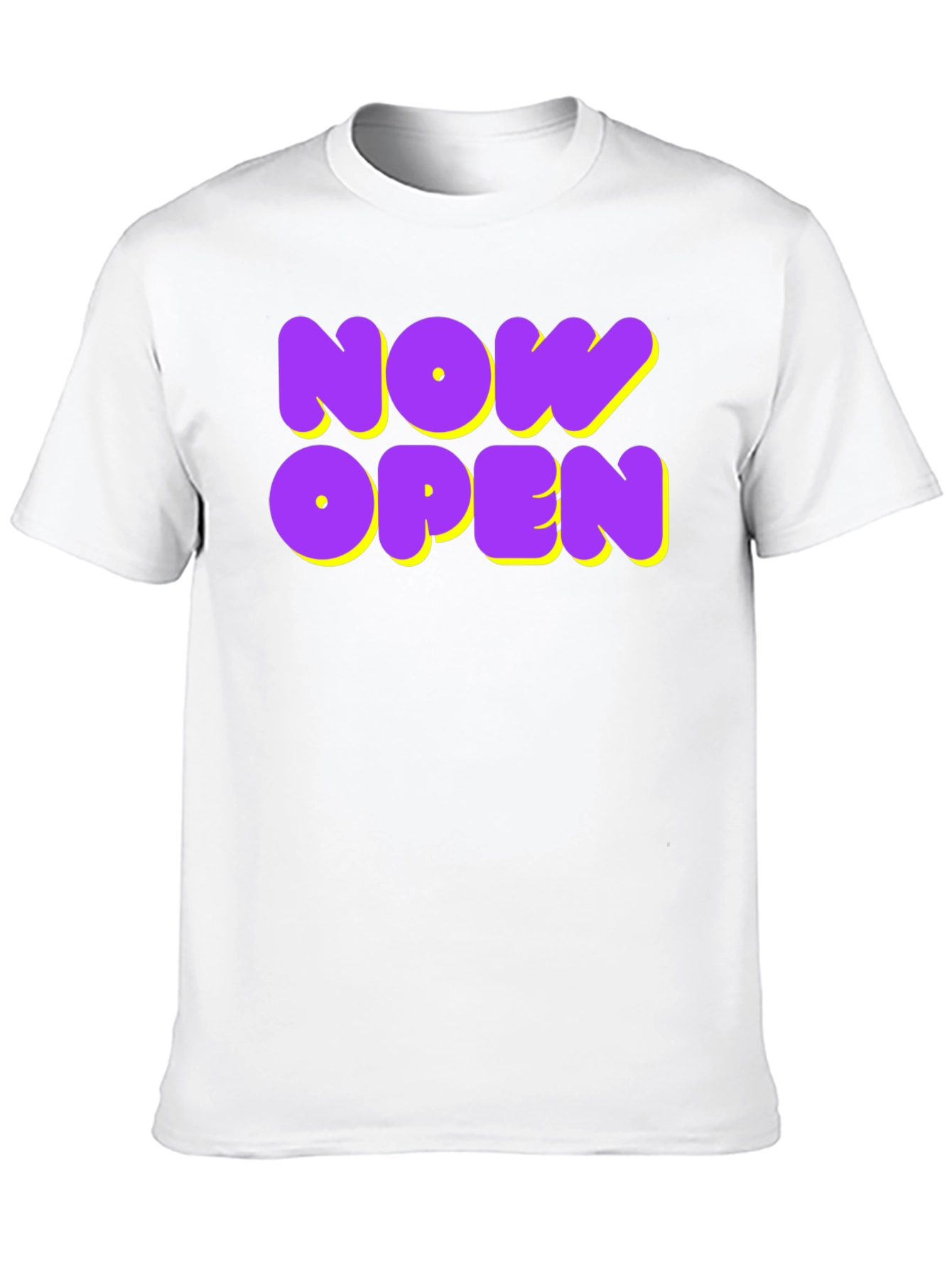 Now Open Graphic Tee - Trendy Casual Wear