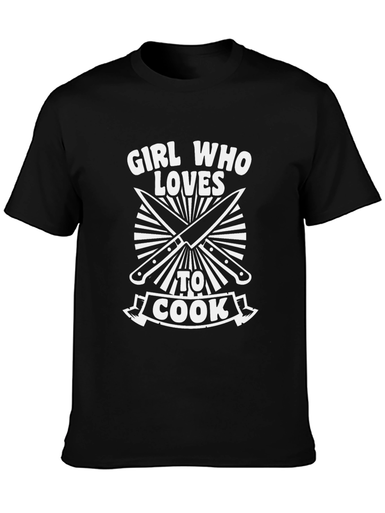 Girl Who Loves To Cook Chef Knives T-Shirt