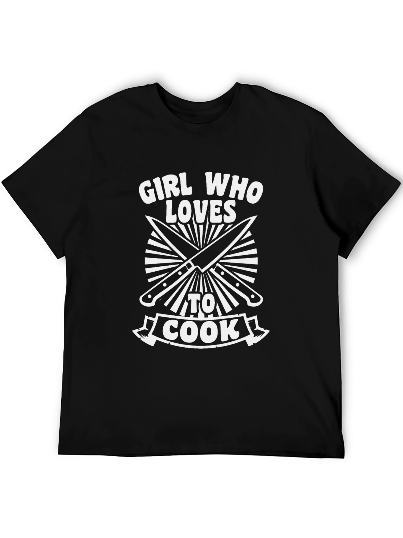 Girl Who Loves To Cook Chef Knives T-Shirt