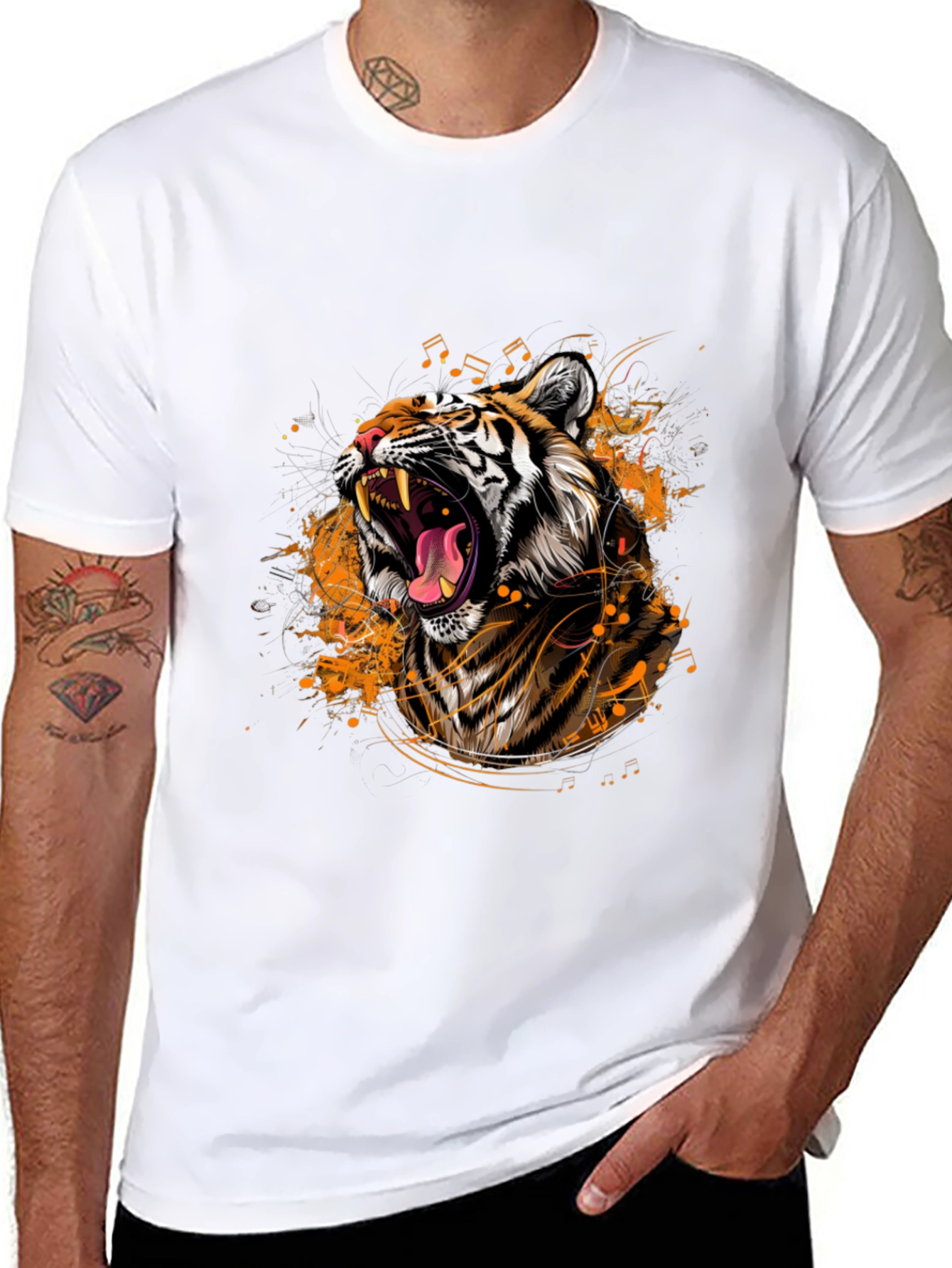 Tiger Roar Graphic Black T-Shirt