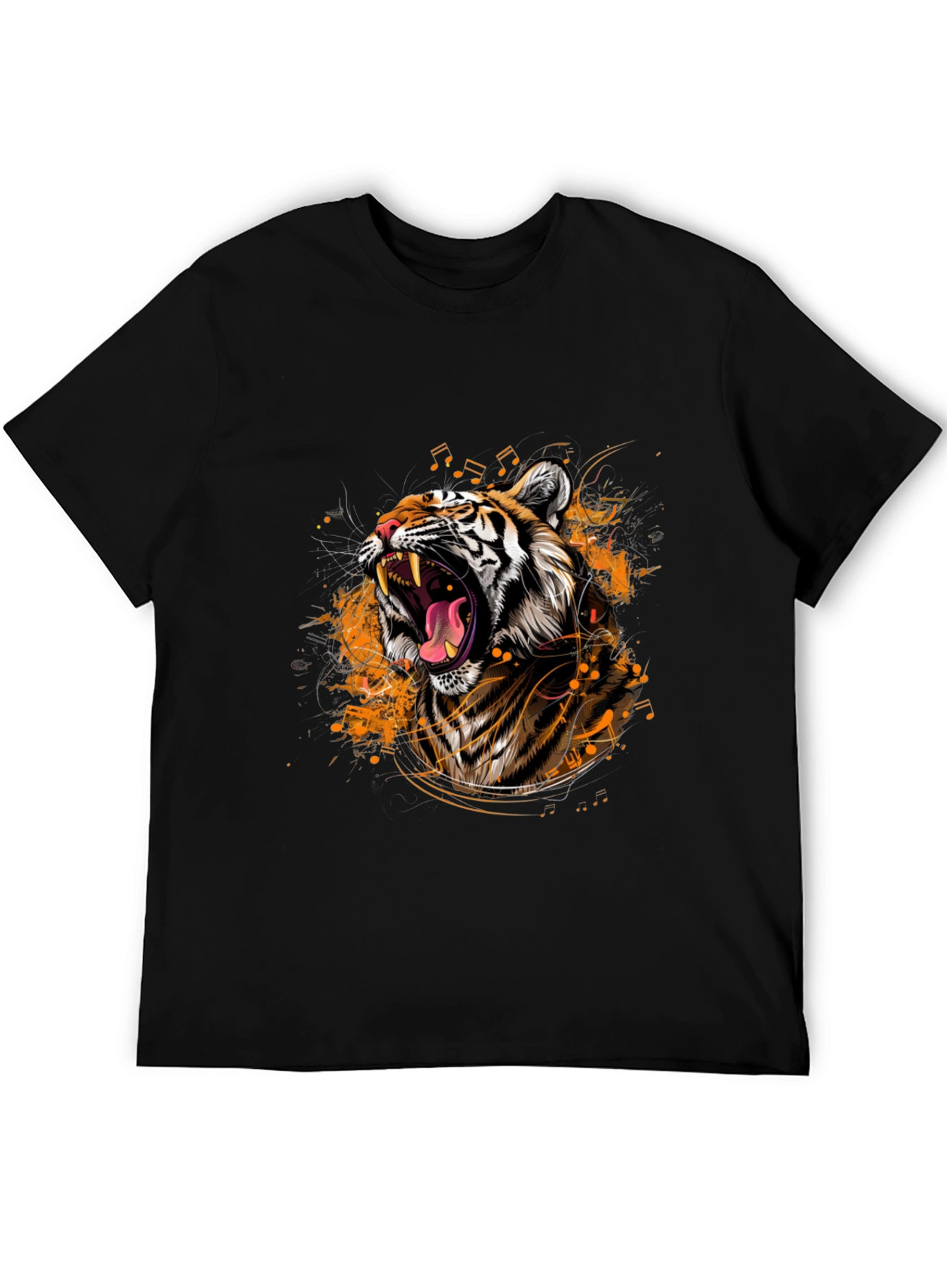 Tiger Roar Graphic Black T-Shirt