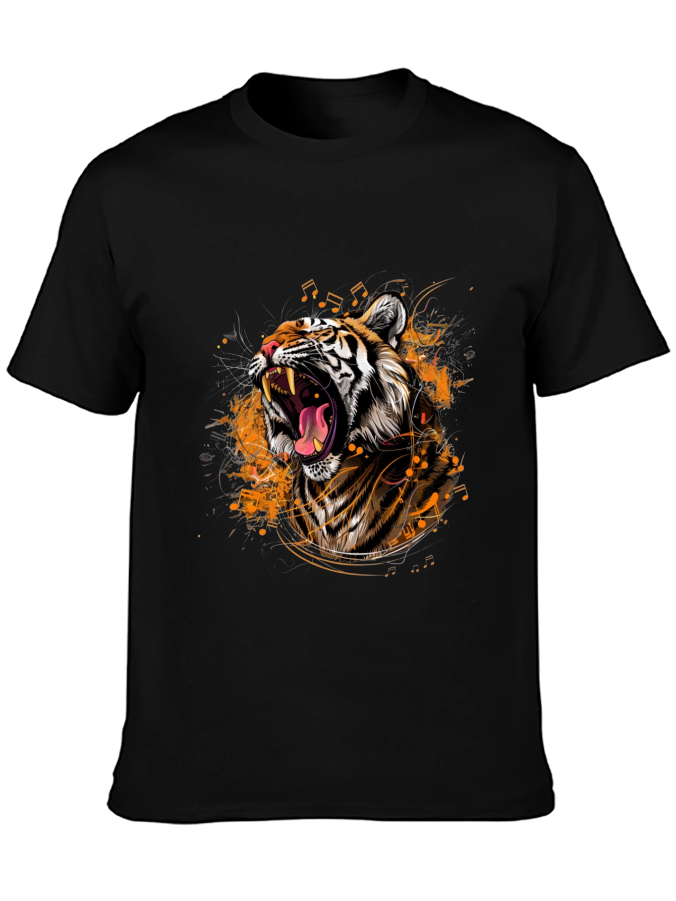 Tiger Roar Graphic Black T-Shirt