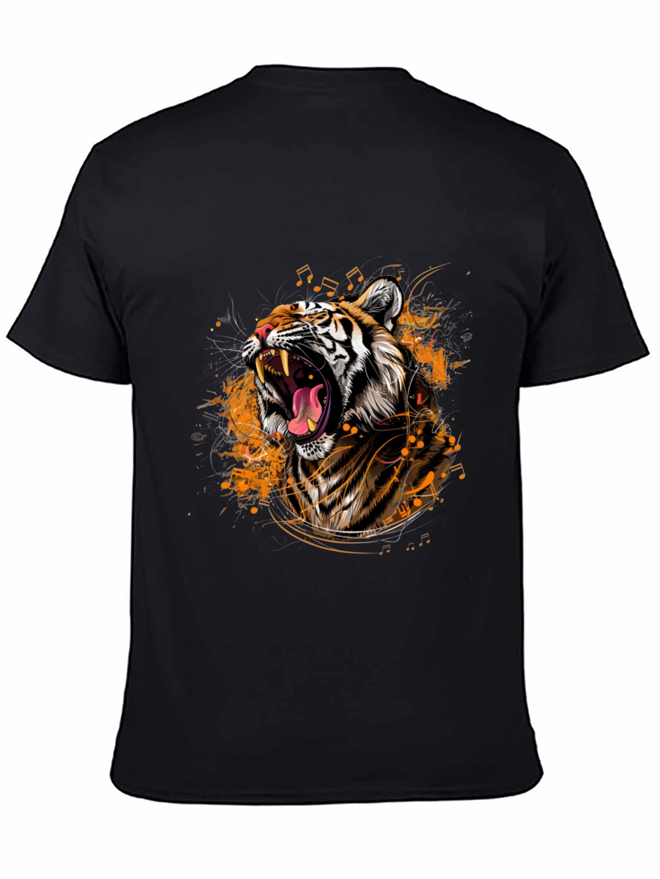 Tiger Roar Graphic Black T-Shirt