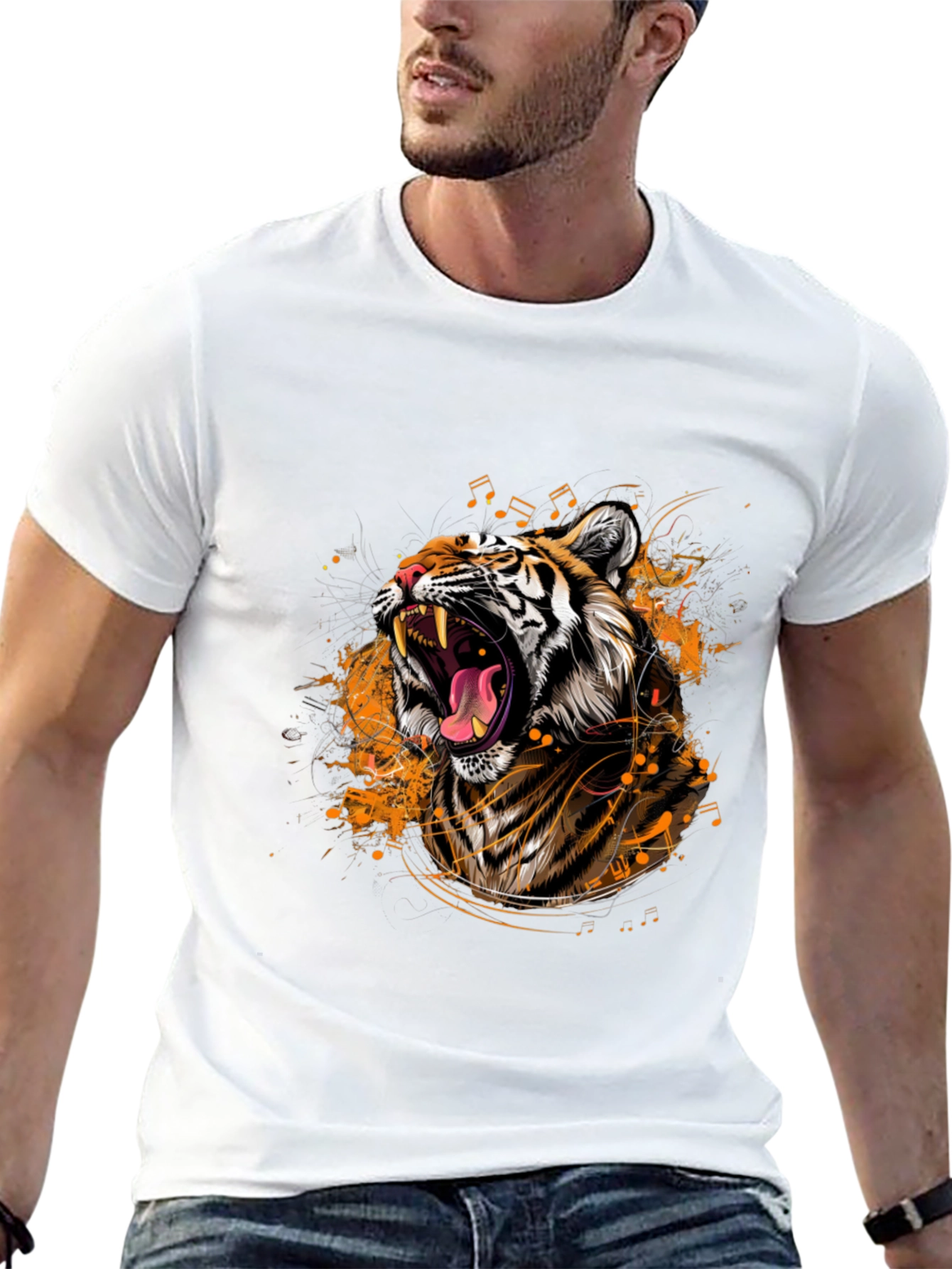 Tiger Roar Graphic Black T-Shirt