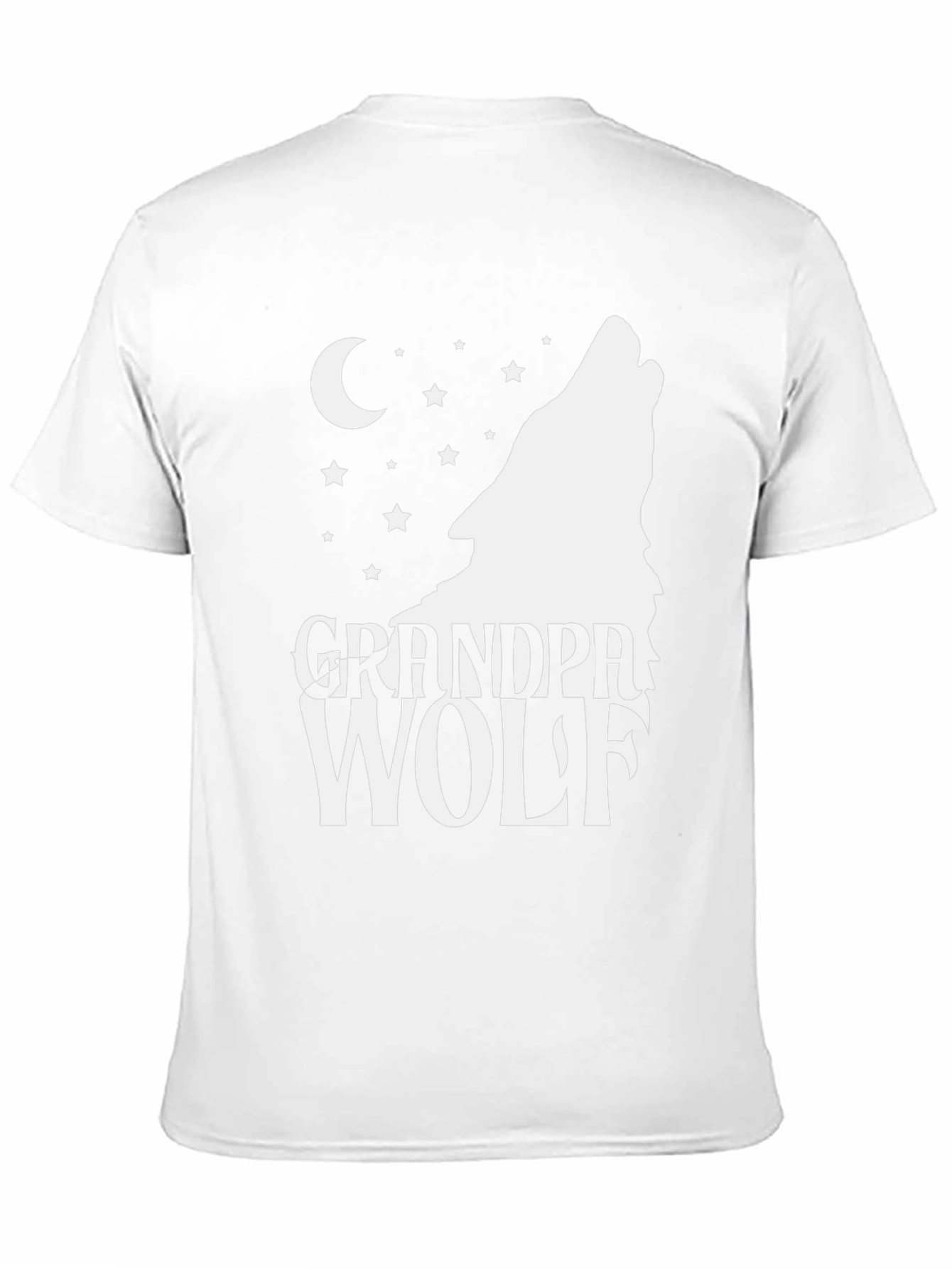 Grandpa Wolf T-Shirt - Howling Moon Design