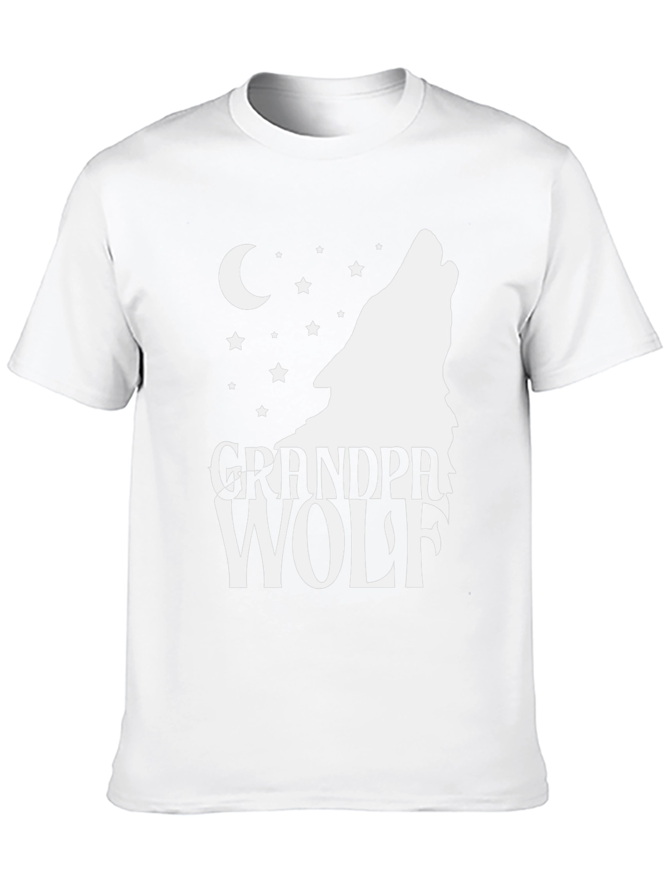 Grandpa Wolf T-Shirt - Howling Moon Design