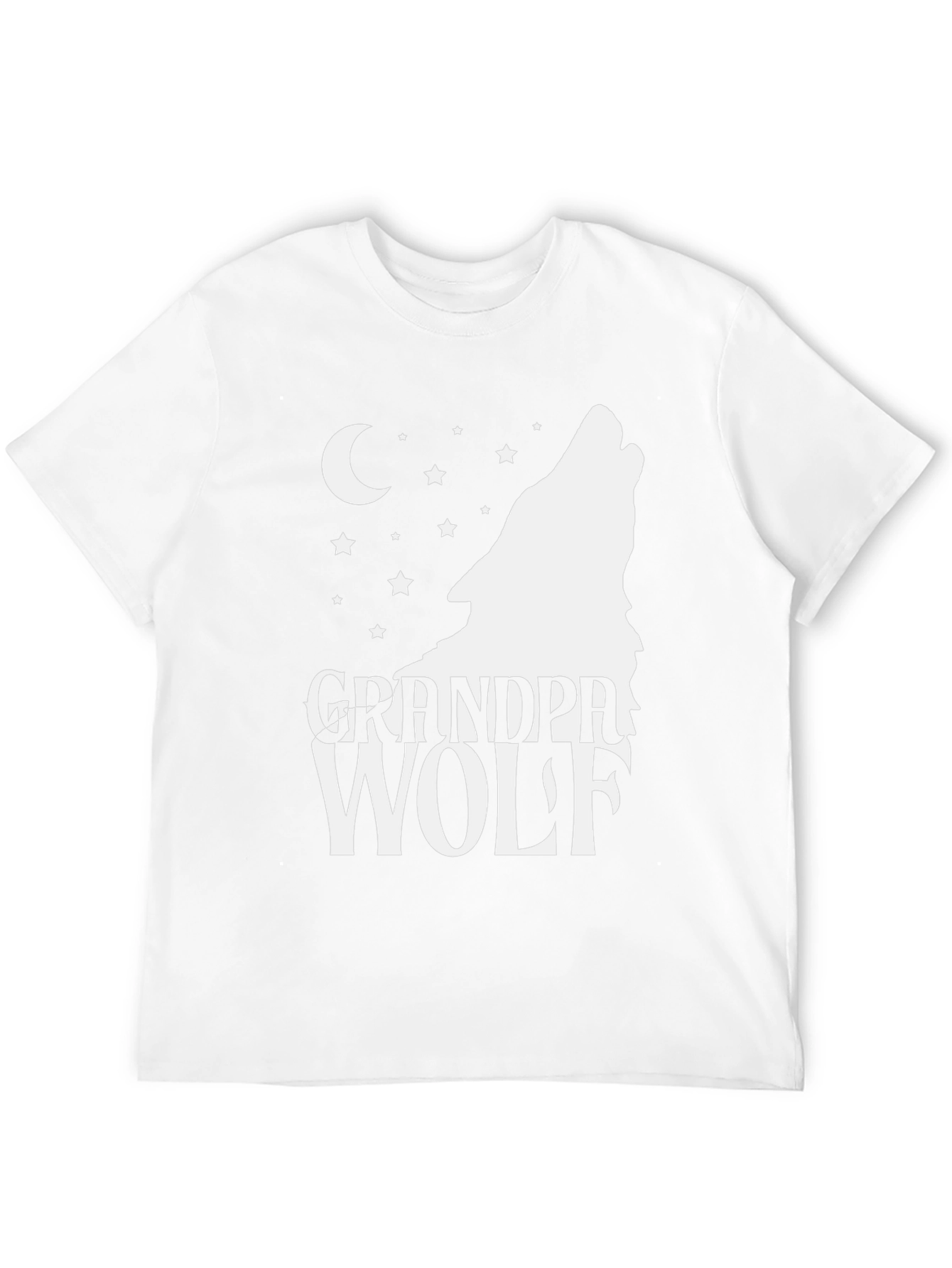 Grandpa Wolf T-Shirt - Howling Moon Design