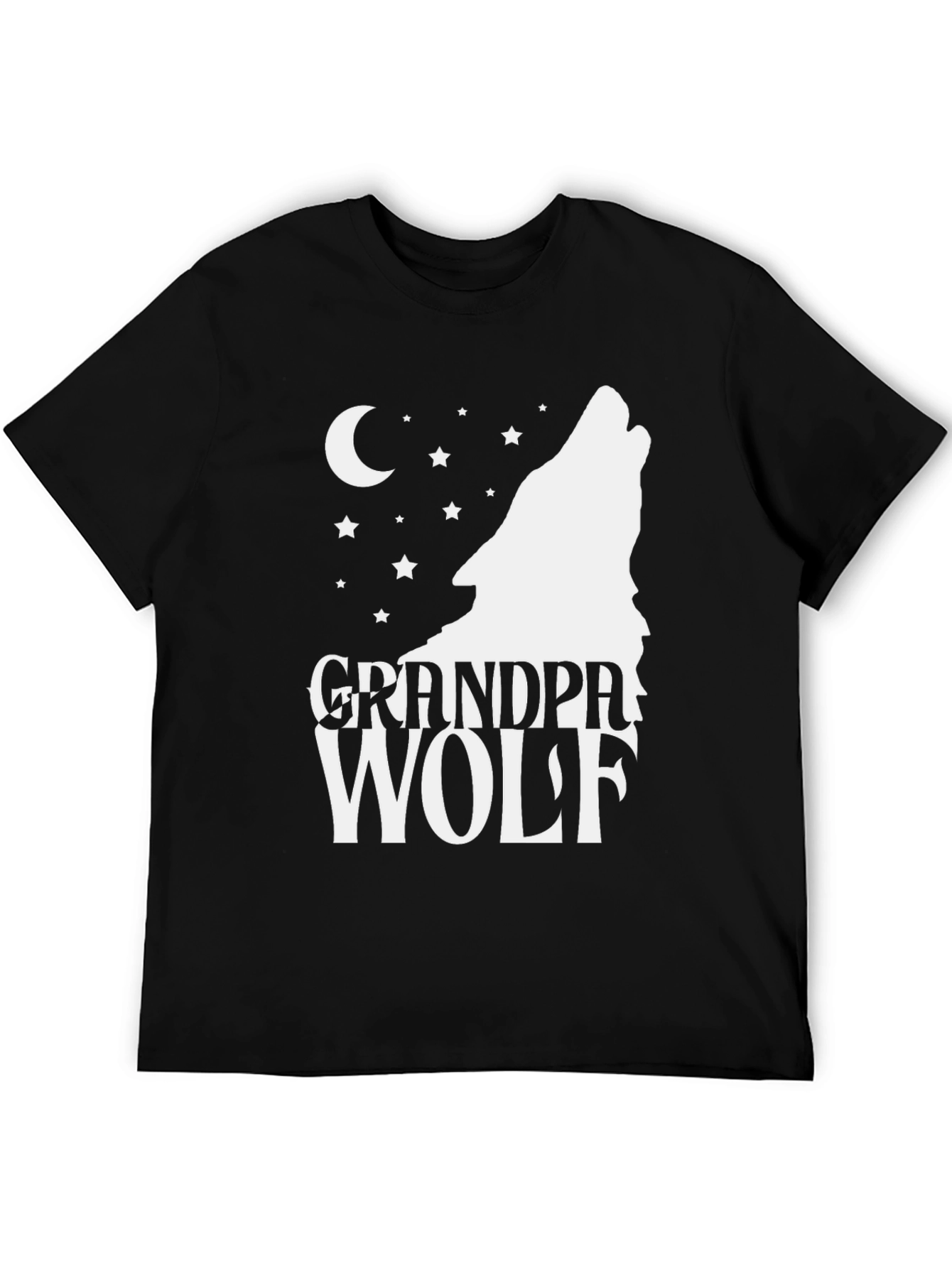 Grandpa Wolf T-Shirt - Howling Moon Design