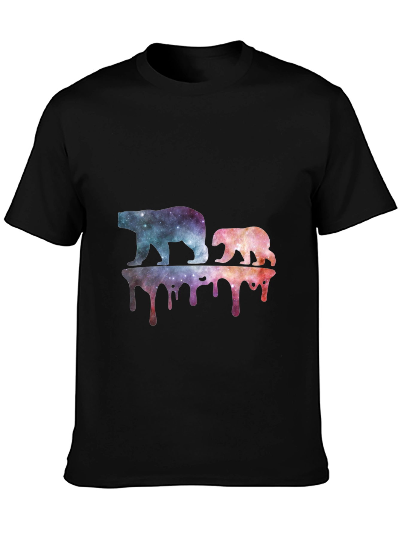 Galaxy Bears Graphic Tee - Black