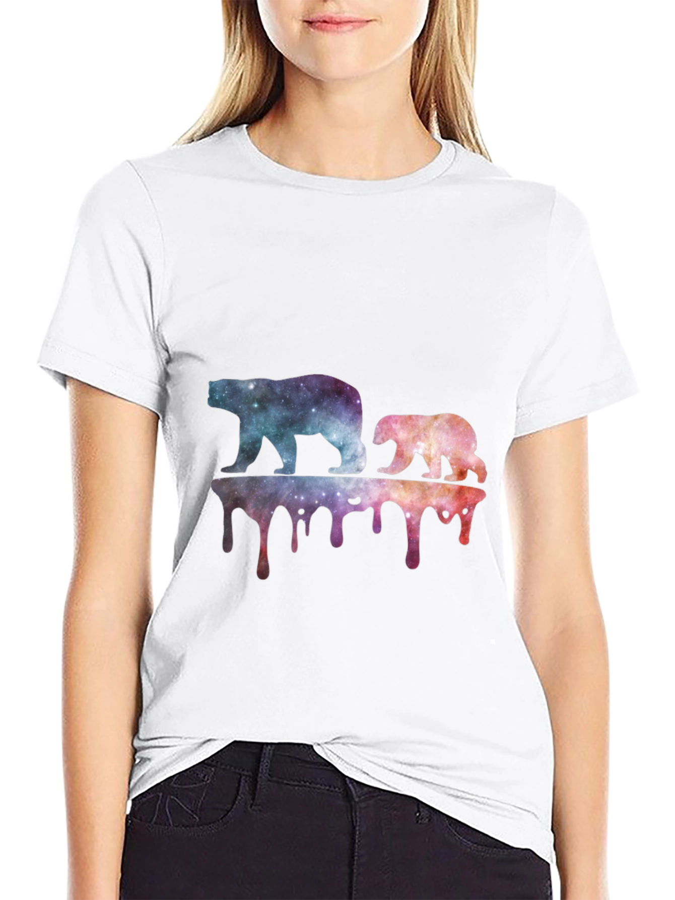 Galaxy Bears Graphic Tee - Black