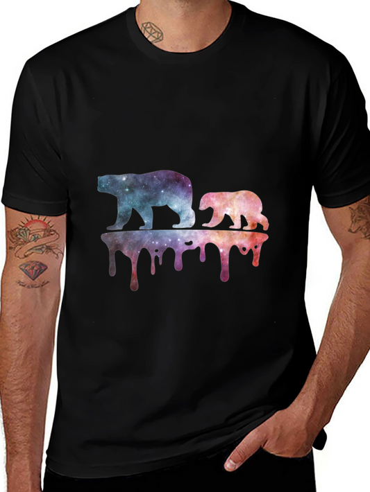 Galaxy Bears Graphic Tee - Black
