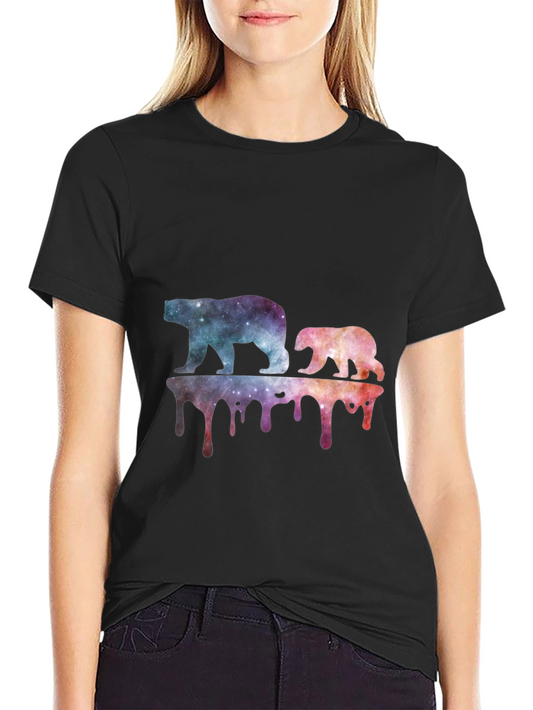 Galaxy Bears Graphic Tee - Black