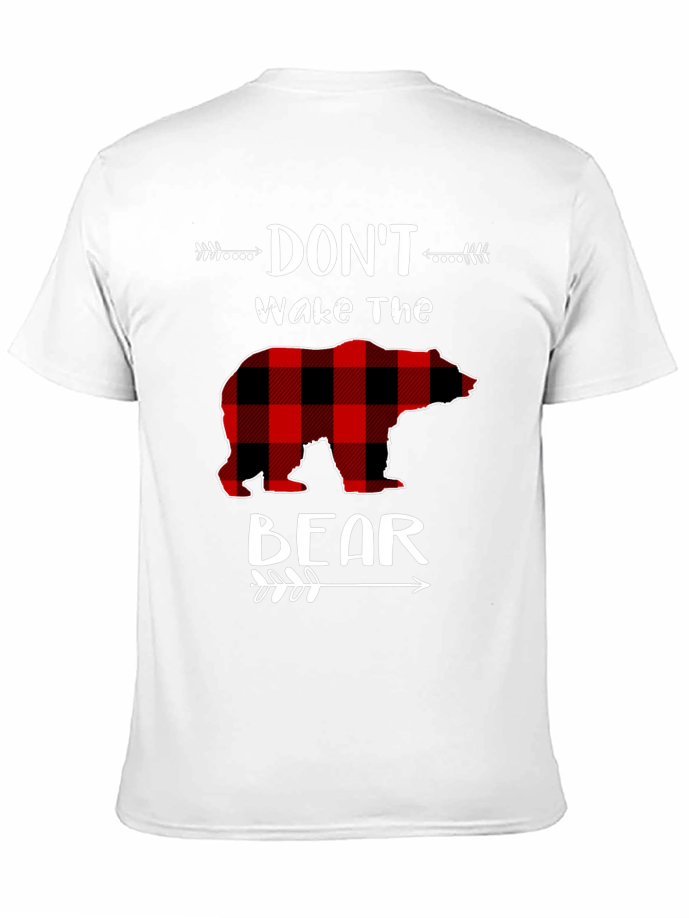 Dont Wake The Bear Plaid Graphic Tee
