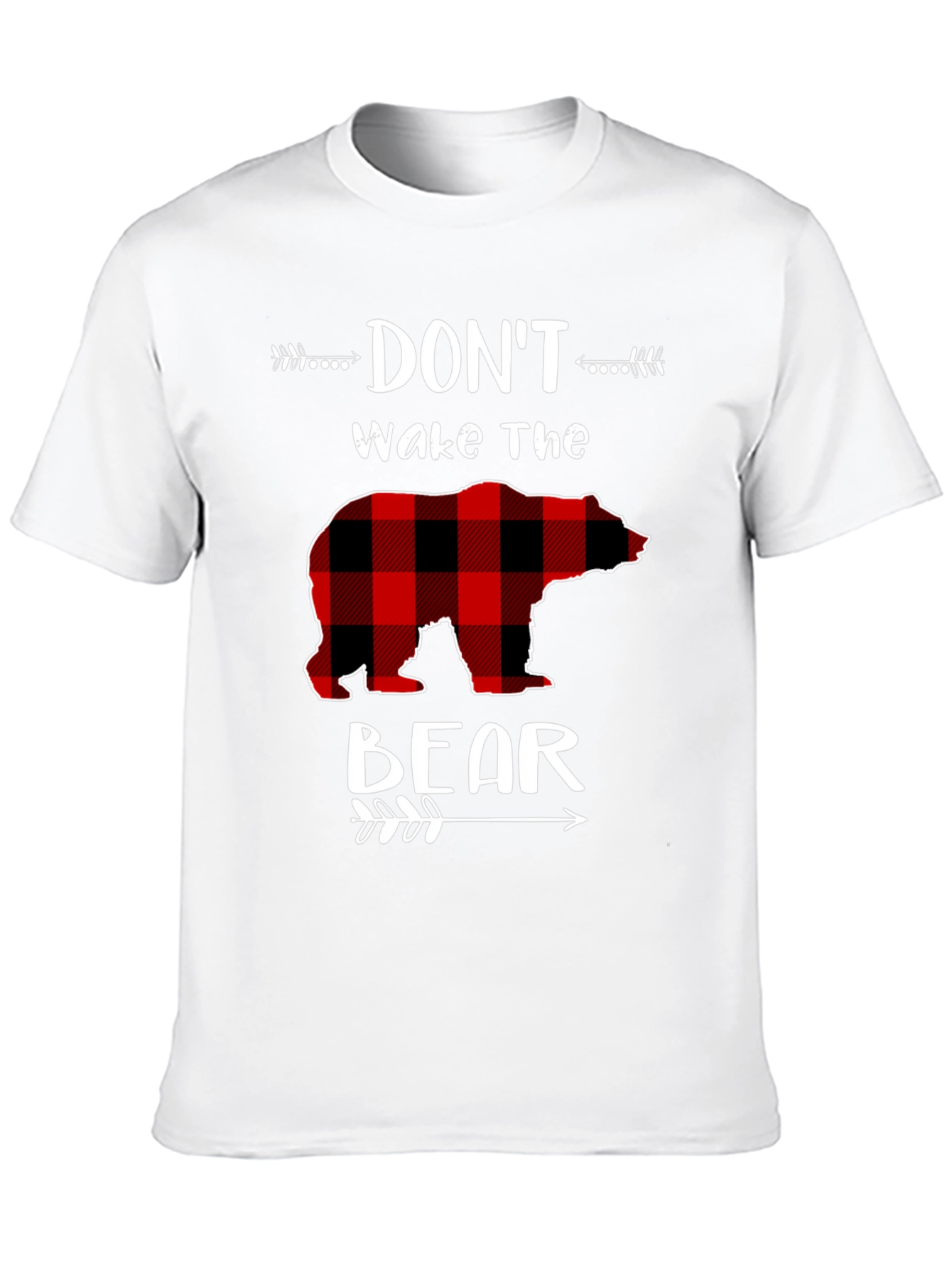 Dont Wake The Bear Plaid Graphic Tee