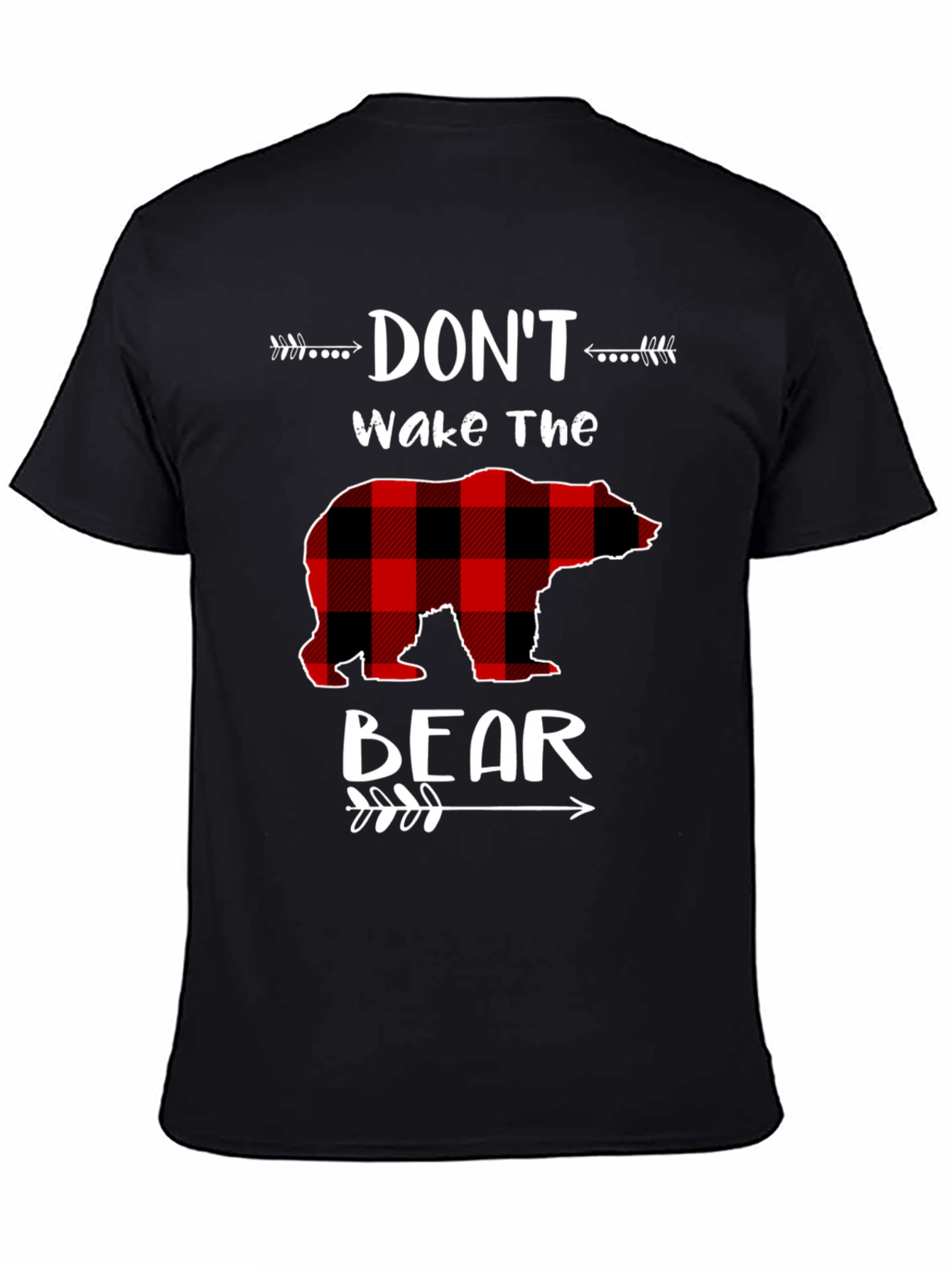 Dont Wake The Bear Plaid Graphic Tee