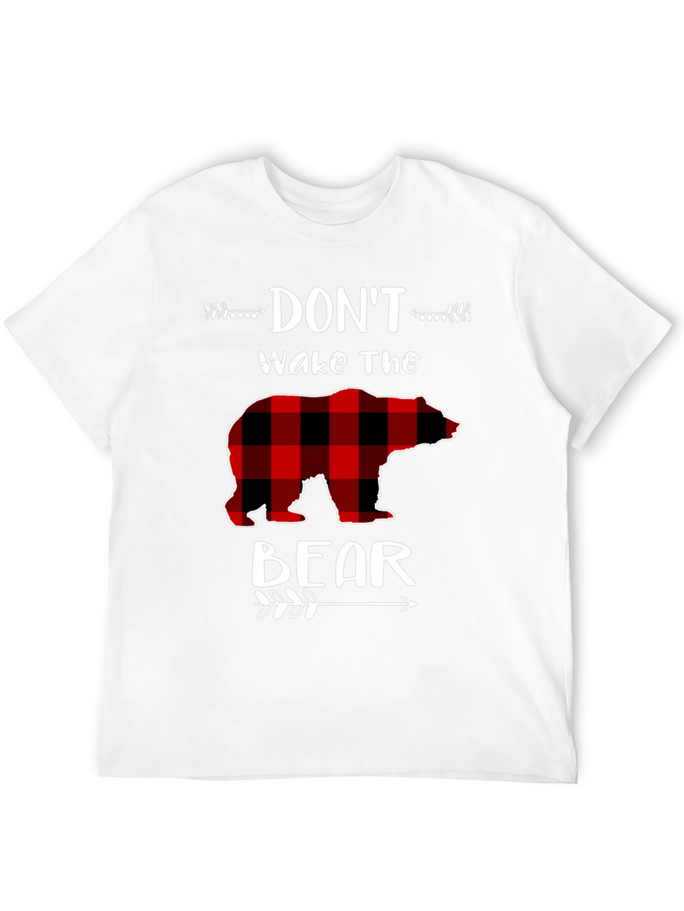 Dont Wake The Bear Plaid Graphic Tee